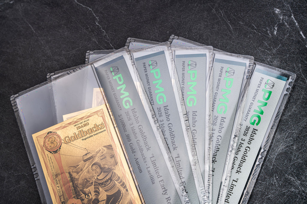 Limited Early Release (LER) Idaho 3 Goldback, 3/1000 troy ounce 24k gold