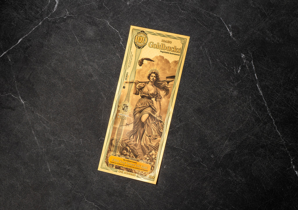 Idaho 100 Goldback, 1/10 troy ounce 24k gold