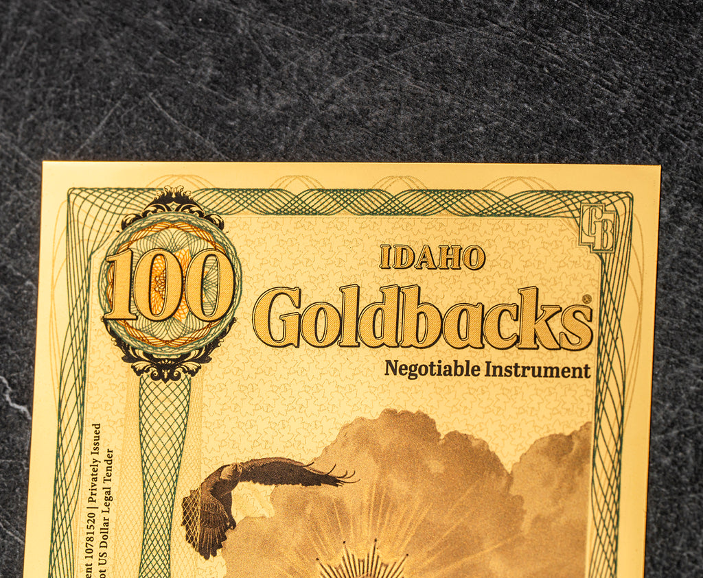 Idaho 100 Goldback, 1/10 troy ounce 24k gold