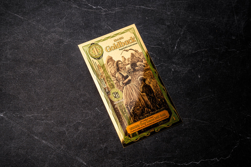 Idaho 1 Goldback, 1/1000 troy ounce 24k gold