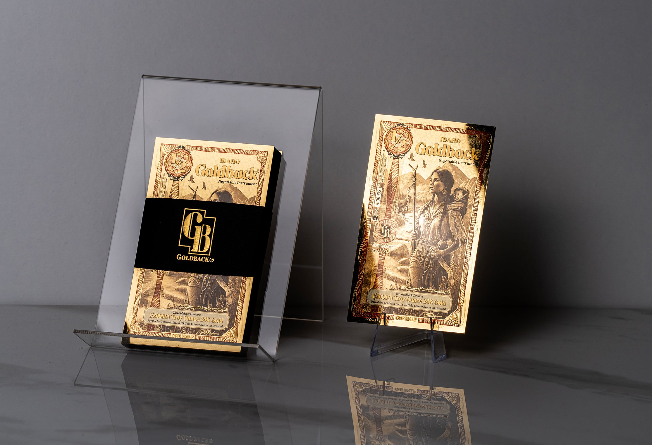 Idaho 1/2 Goldback, 1/2000 troy ounce 24k gold