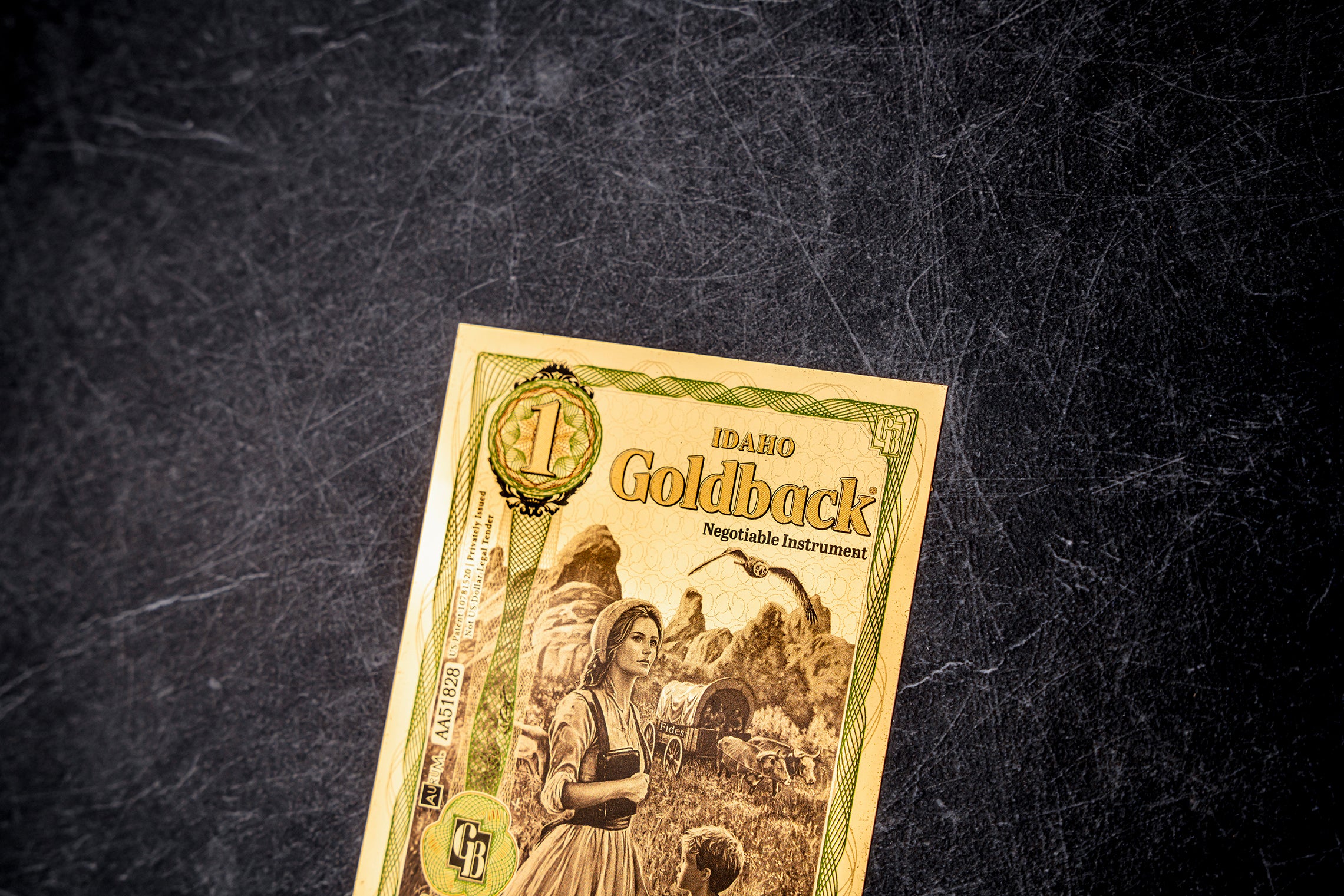 Idaho 1 Goldback, 1/1000 troy ounce 24k gold