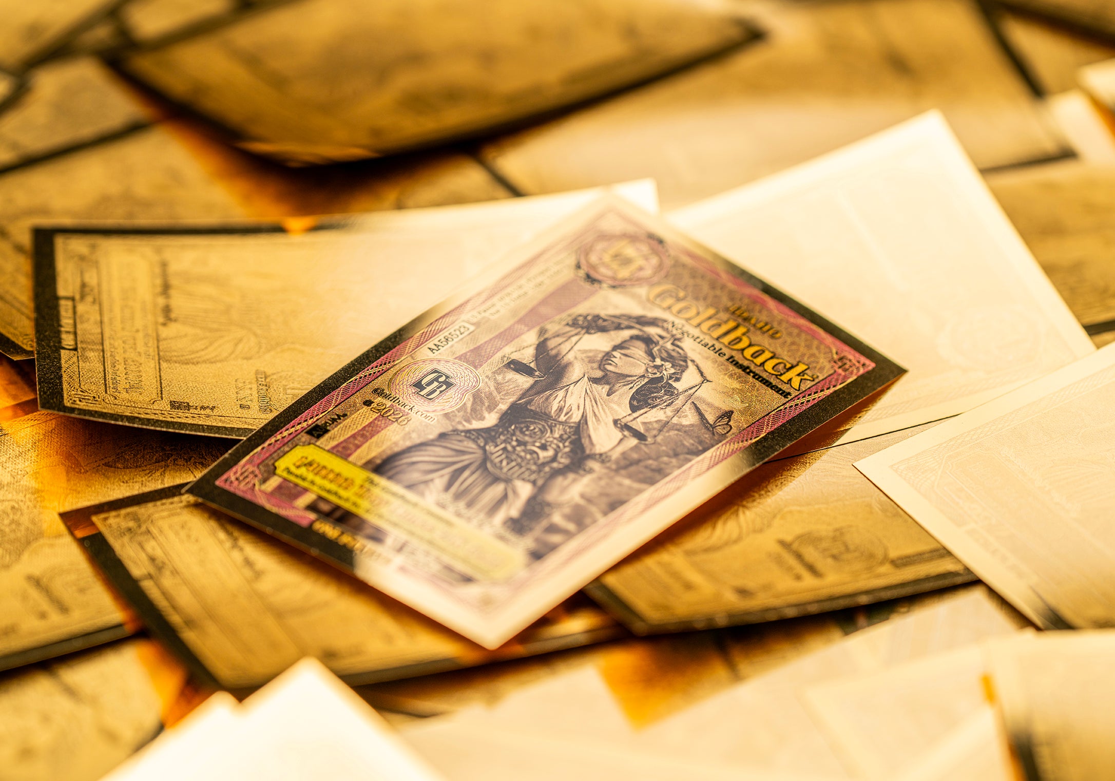 Idaho 1/4 Goldback, 1/4000 troy ounce 24k gold