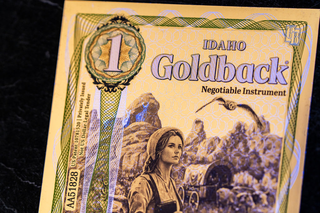 Idaho 1 Goldback, 1/1000 troy ounce 24k gold