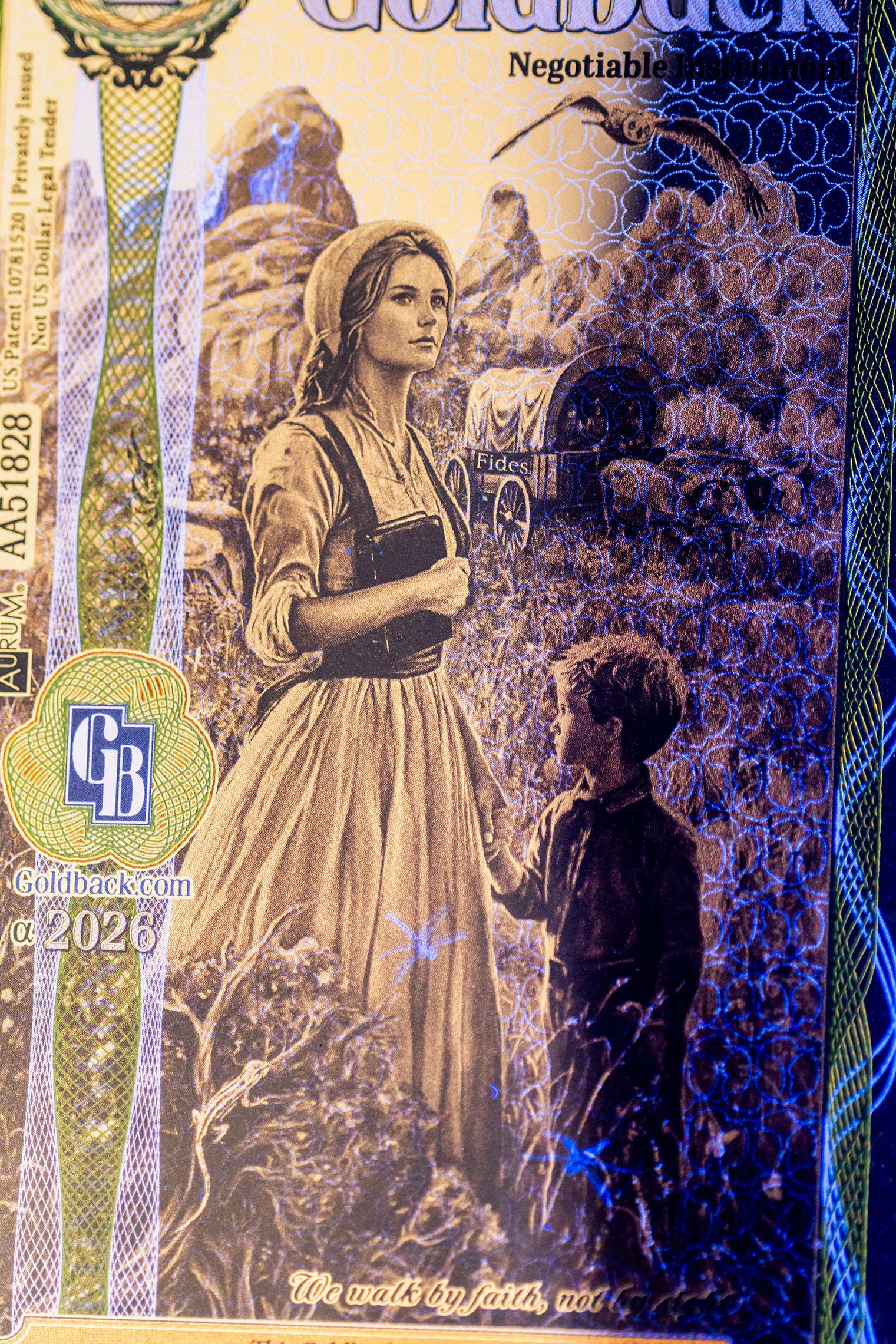 Idaho 1 Goldback, 1/1000 troy ounce 24k gold