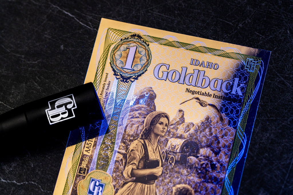 Idaho 1 Goldback, 1/1000 troy ounce 24k gold