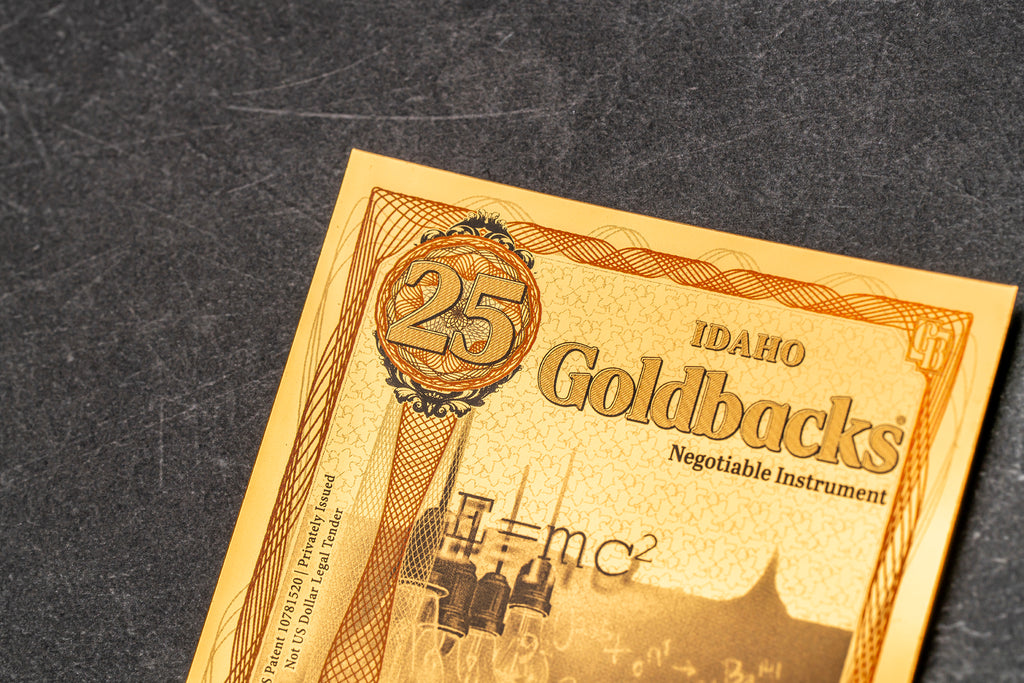 Idaho 25 Goldback, 1/40 troy ounce 24k gold