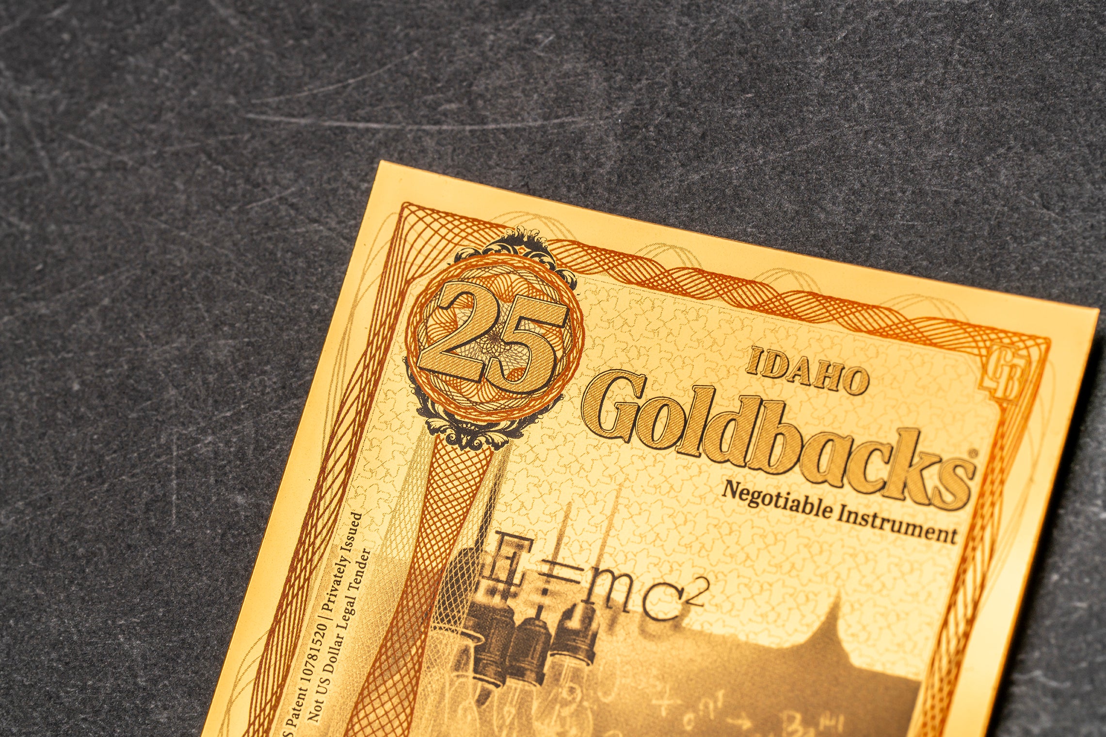 Idaho 25 Goldback, 1/40 troy ounce 24k gold