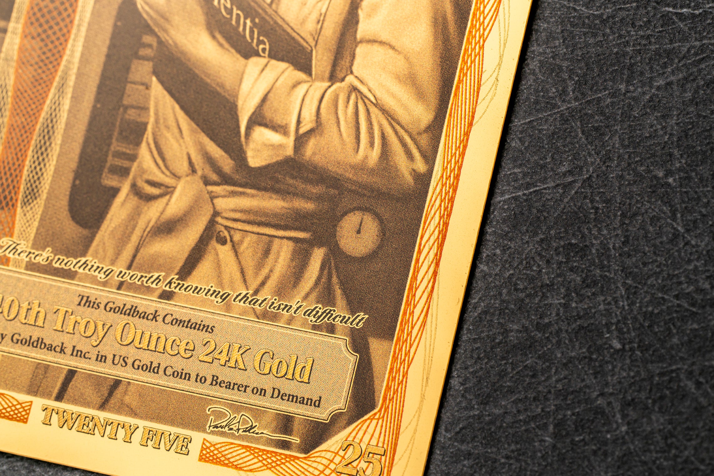 Idaho 25 Goldback, 1/40 troy ounce 24k gold