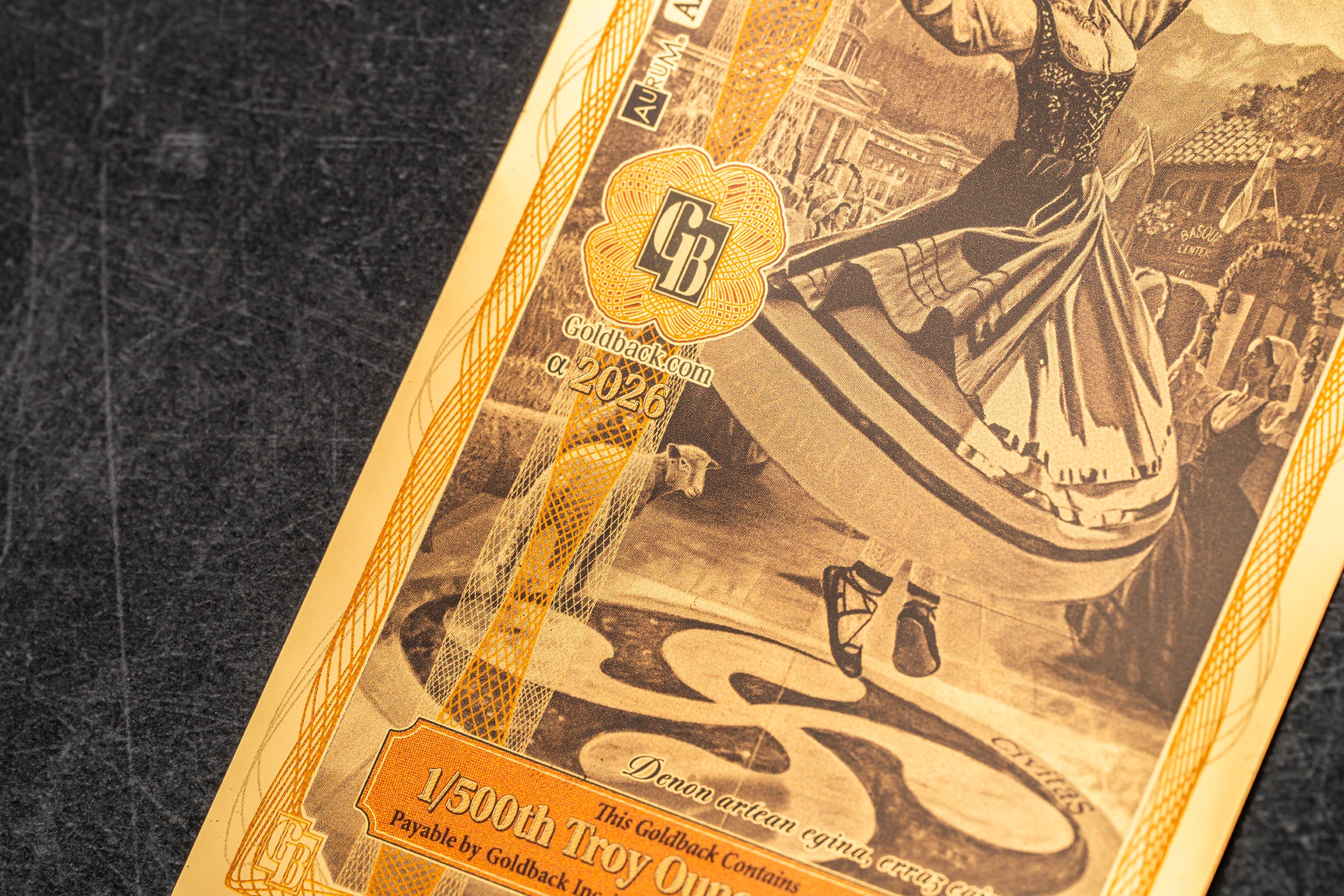 Idaho 2 Goldback, 1/500 troy ounce 24k gold