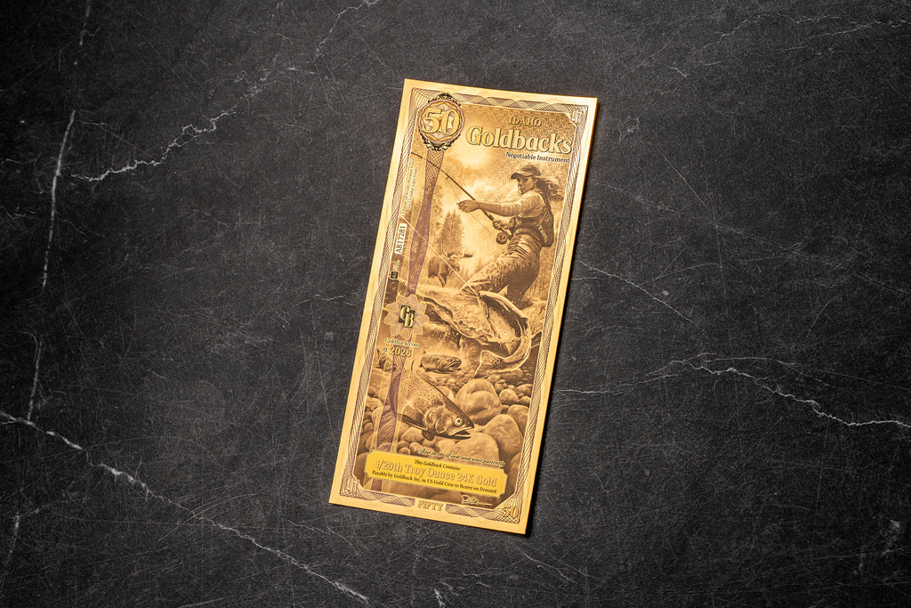 Idaho 50 Goldback, 1/20 troy ounce 24k gold