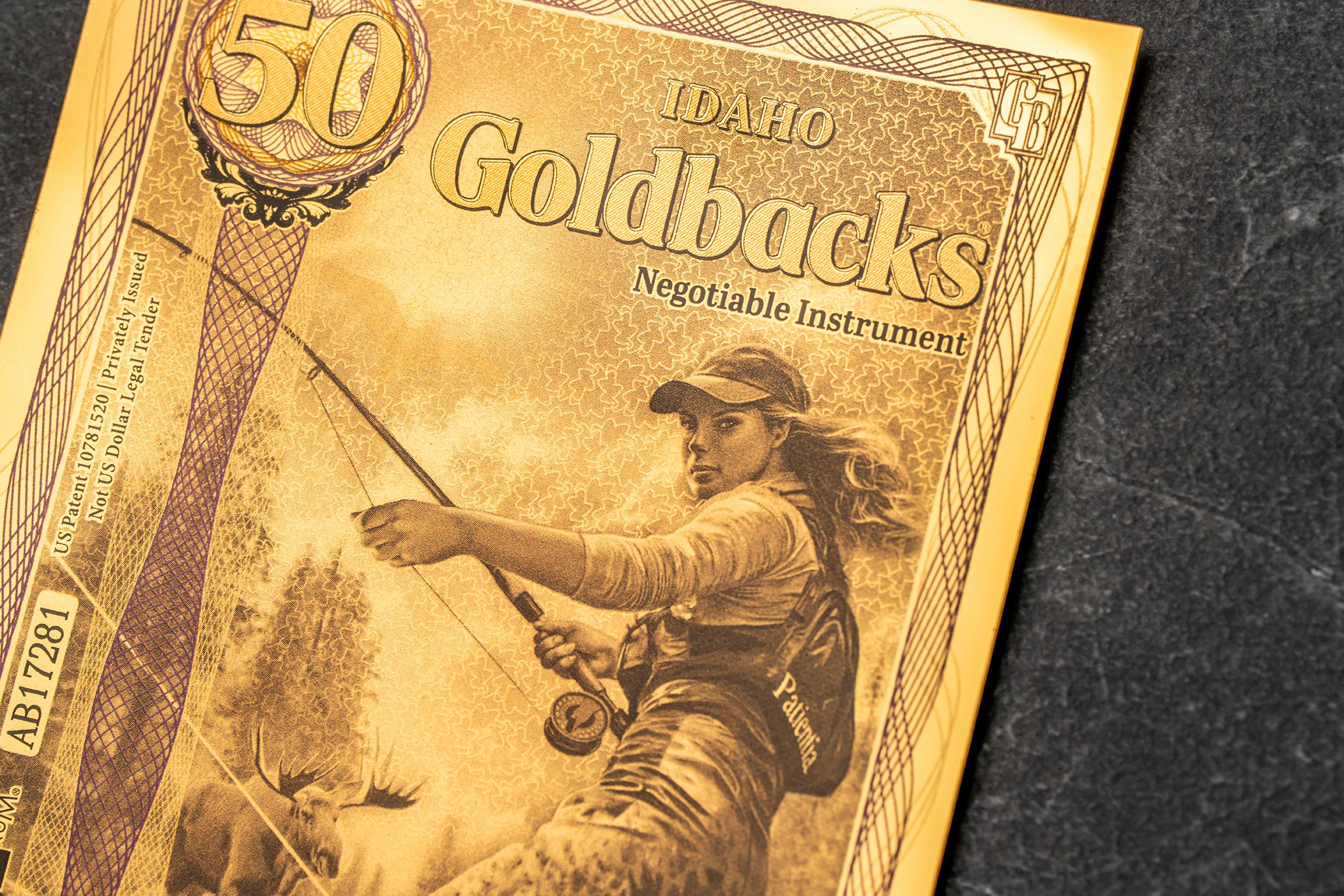 Idaho 50 Goldback, 1/20 troy ounce 24k gold