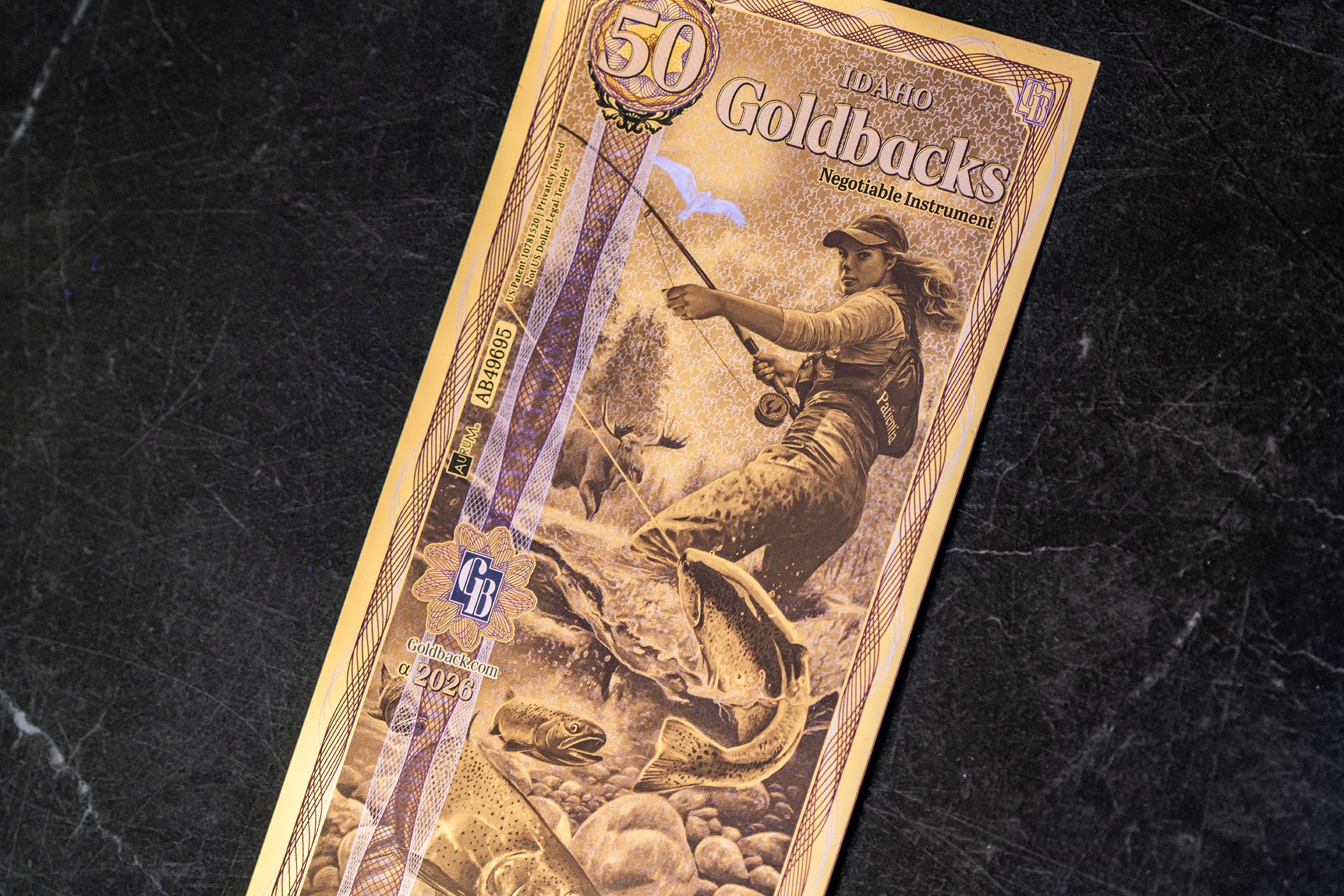 Idaho 50 Goldback, 1/20 troy ounce 24k gold
