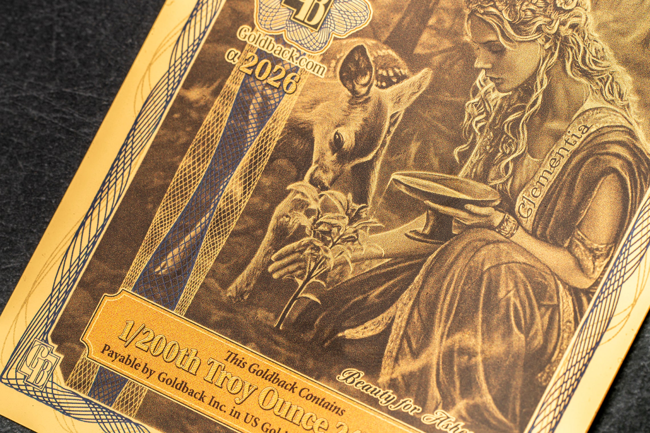 Idaho 5 Goldback, 1/200 troy ounce 24k gold