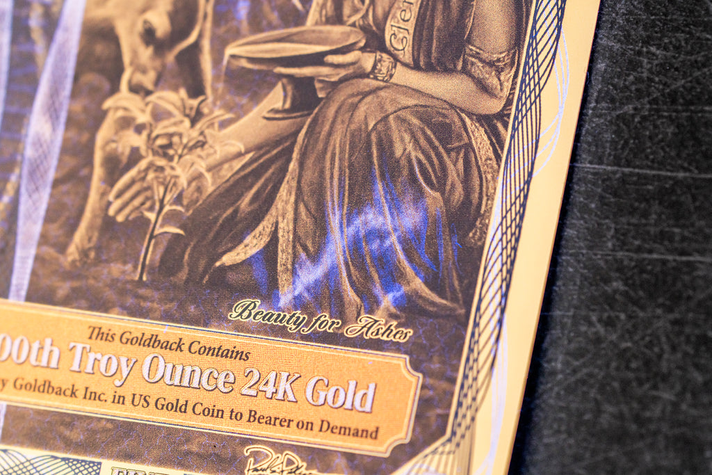 Idaho 5 Goldback, 1/200 troy ounce 24k gold