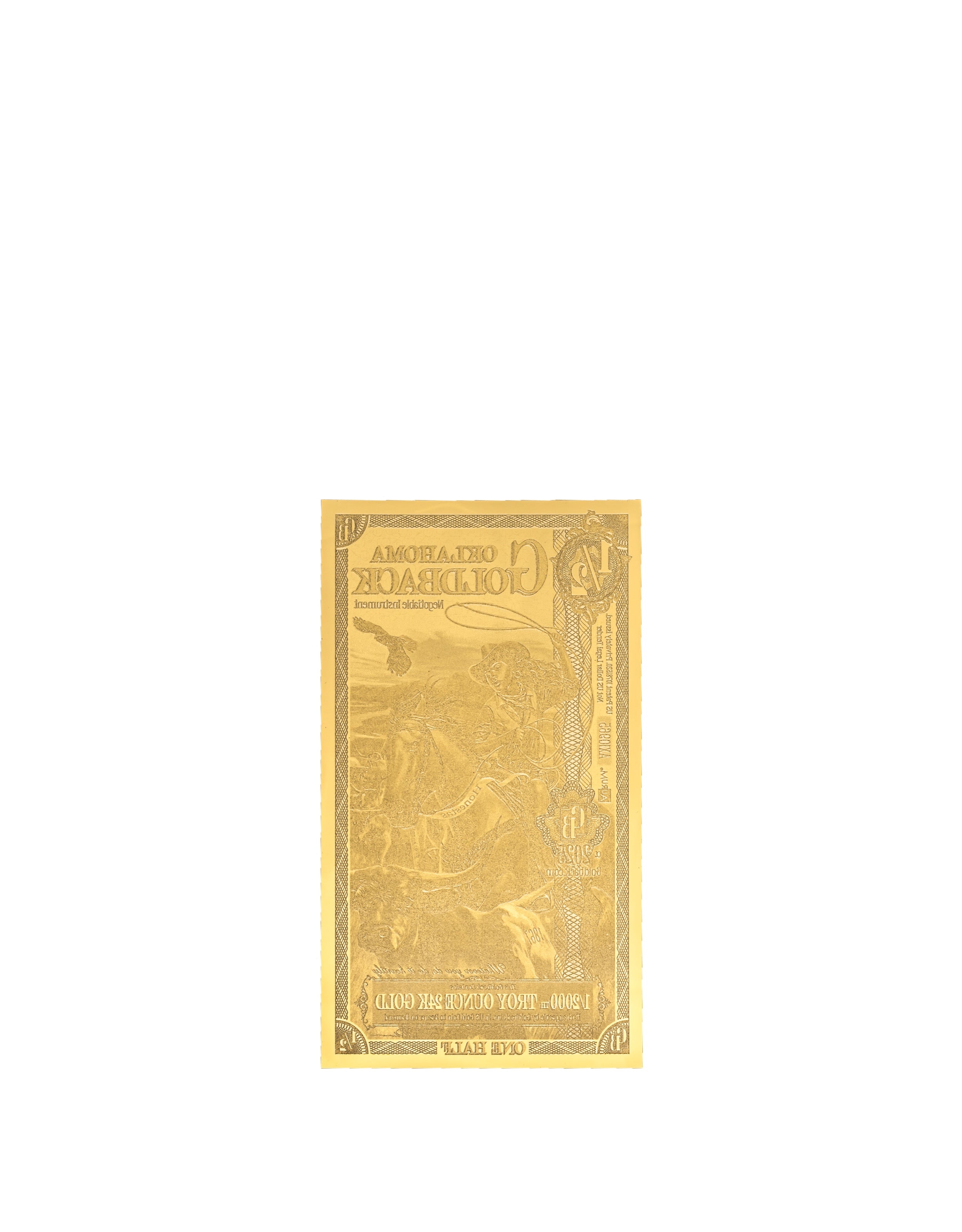 Oklahoma 1/2 Goldback — back
