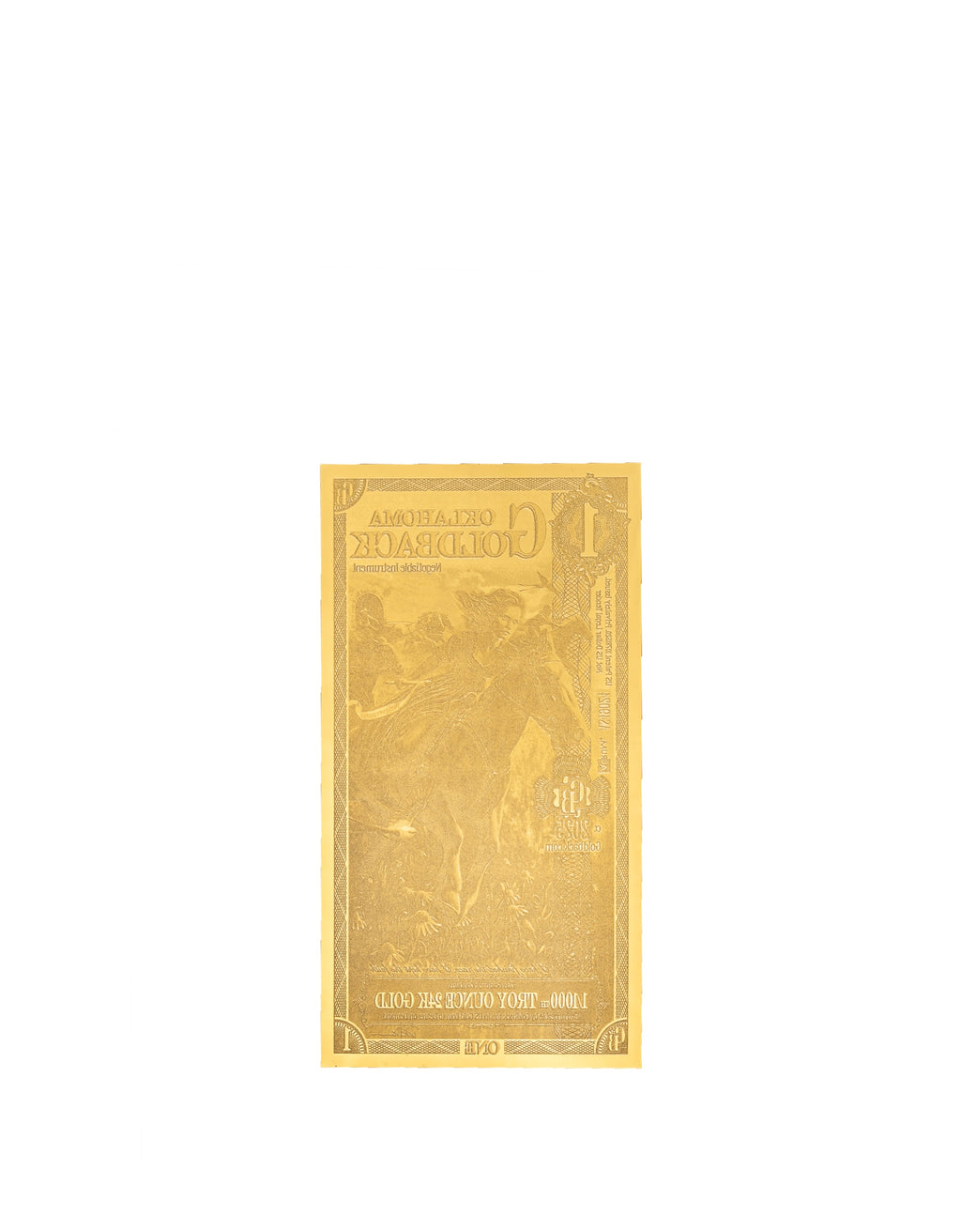 Oklahoma 1 Goldback — back