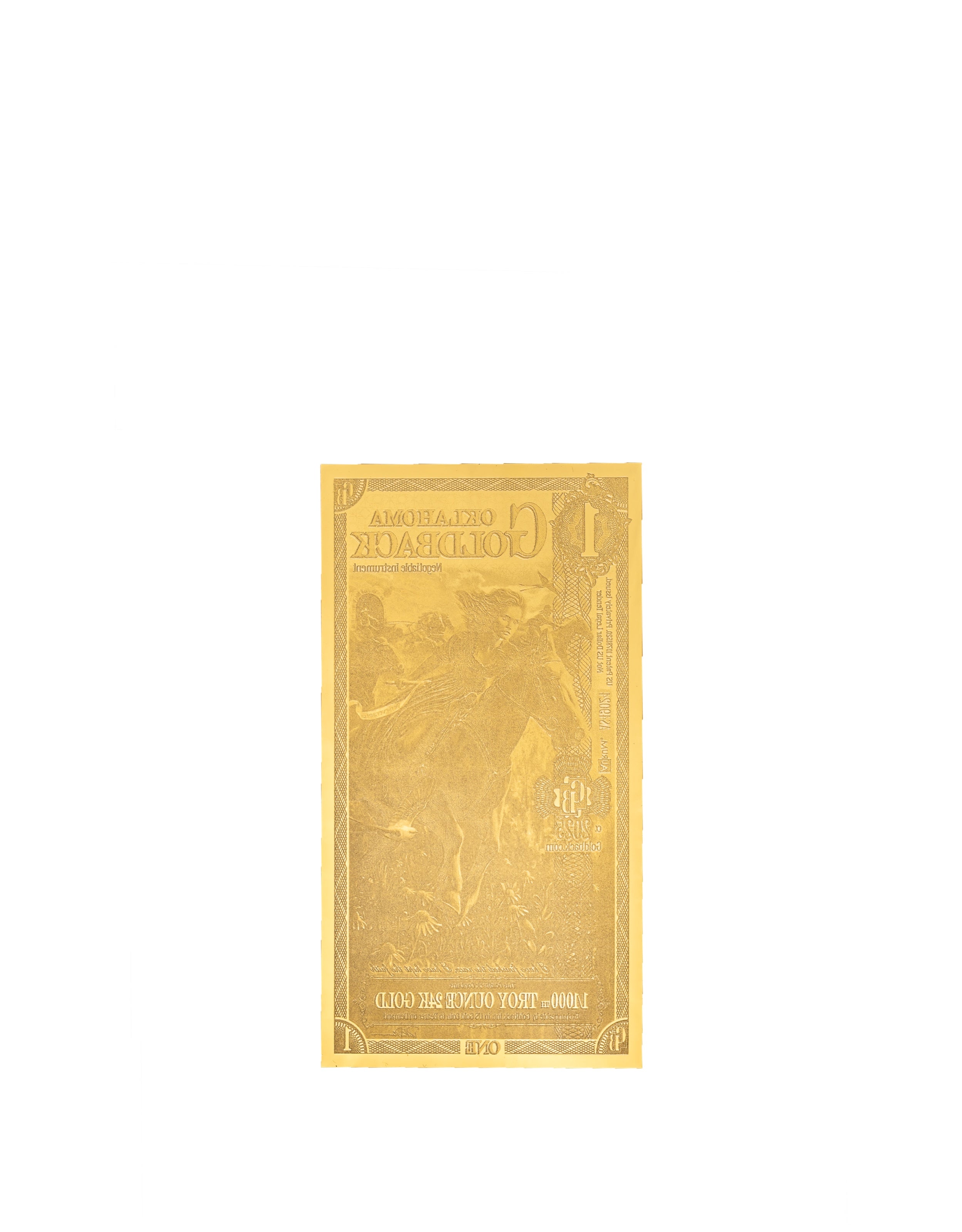 Oklahoma 1 Goldback — back