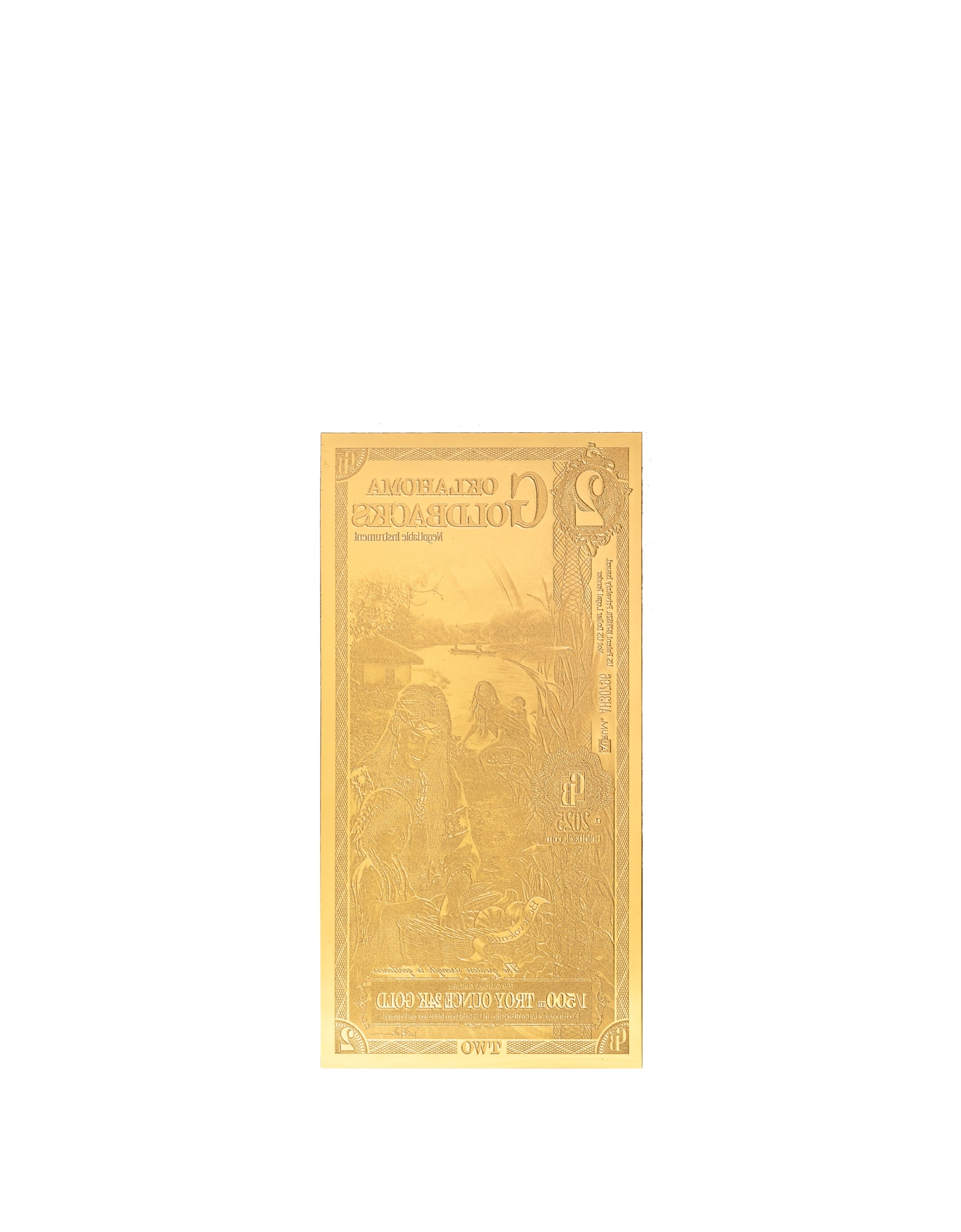 Oklahoma 2 Goldback — back