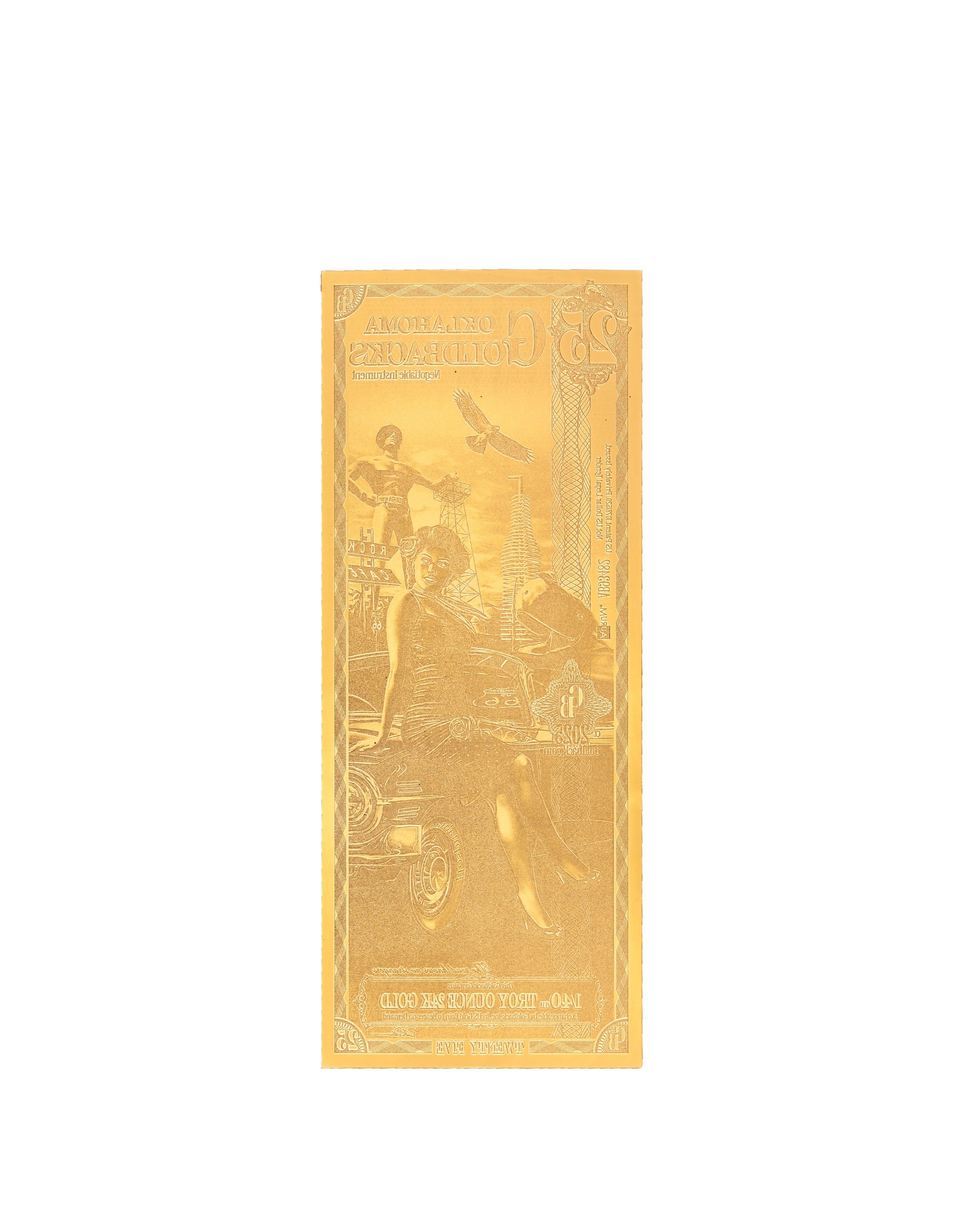Oklahoma 25 Goldback — back