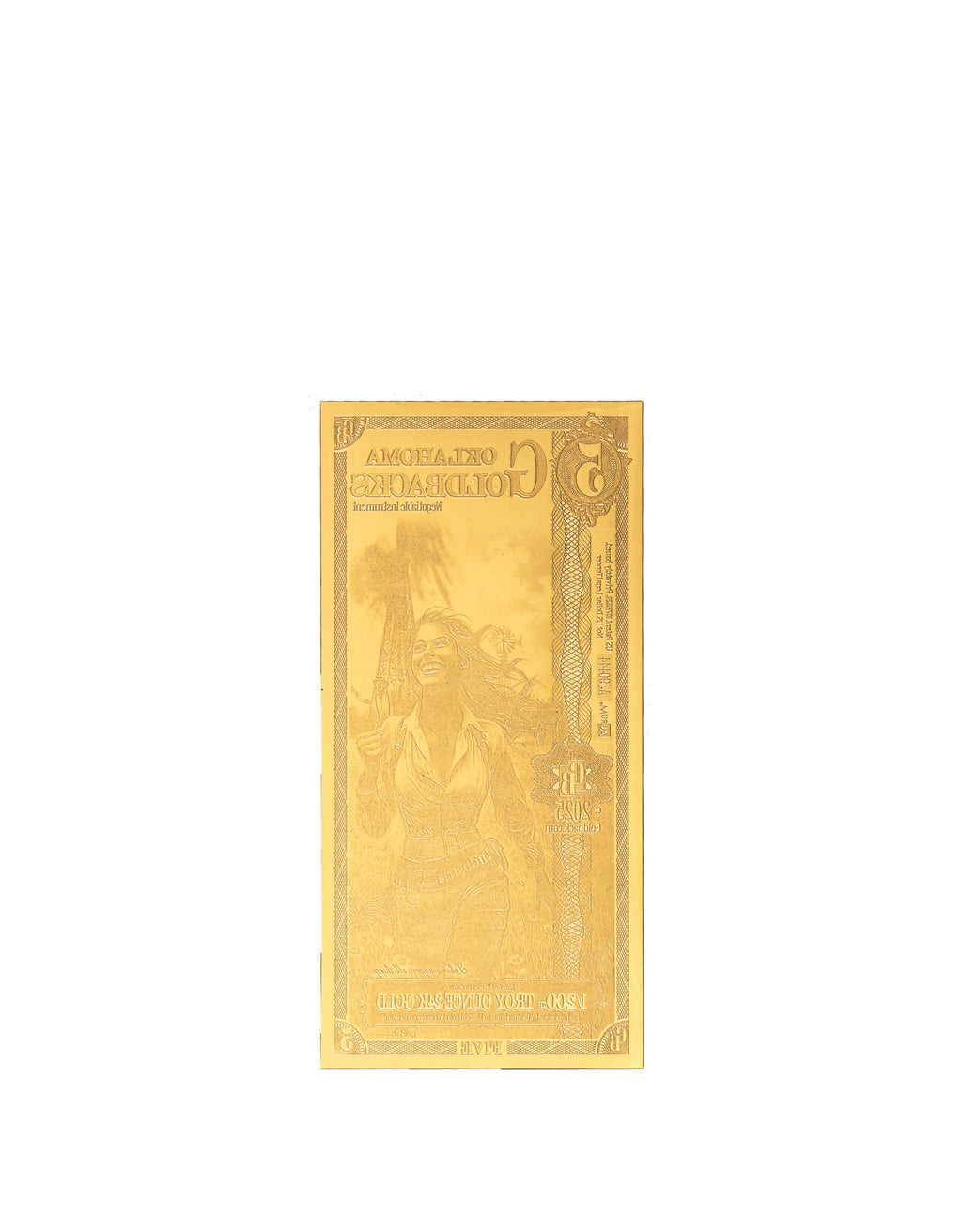 Oklahoma 5 Goldback — back