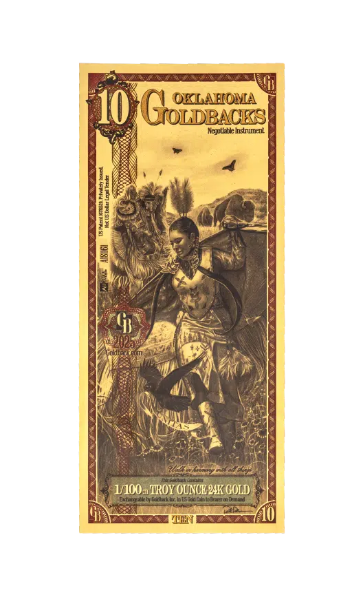 Oklahoma 10 Goldback