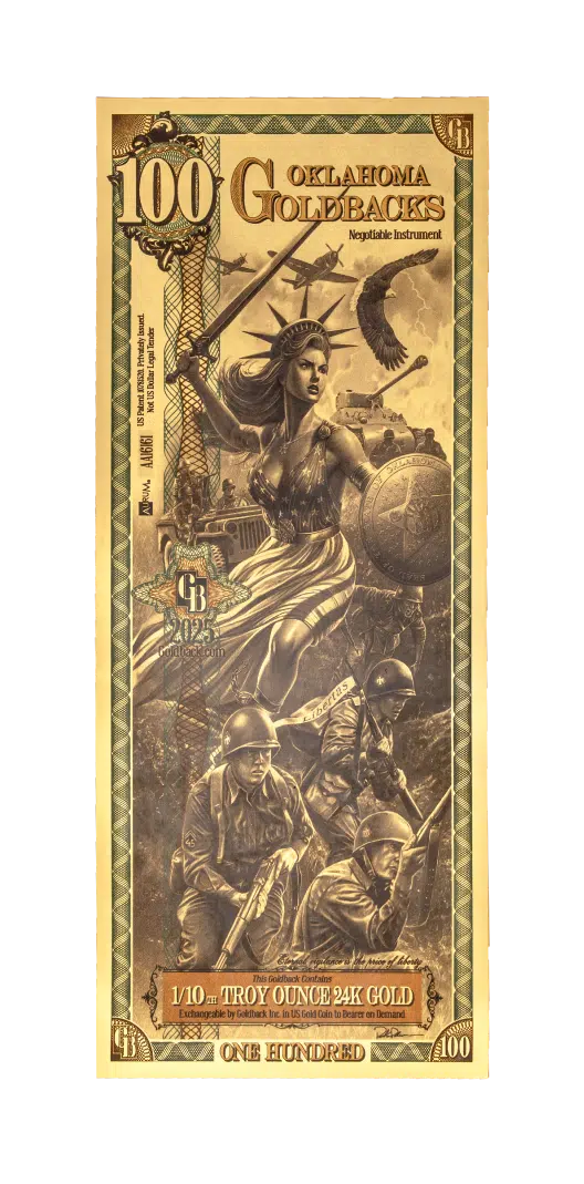 Oklahoma 100 Goldback