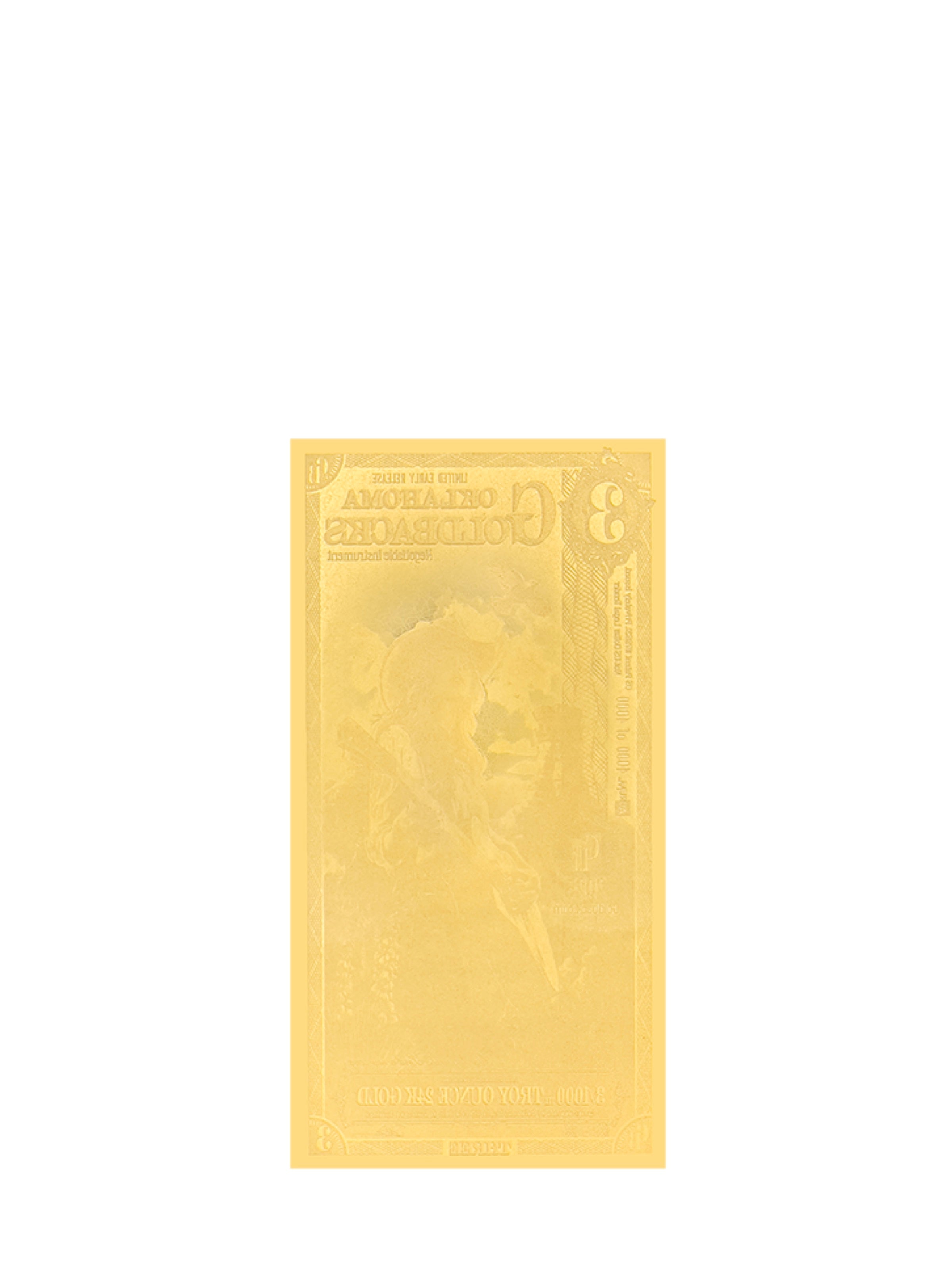 Oklahoma 3 Goldback Limited Early Release (LER) Graded — back