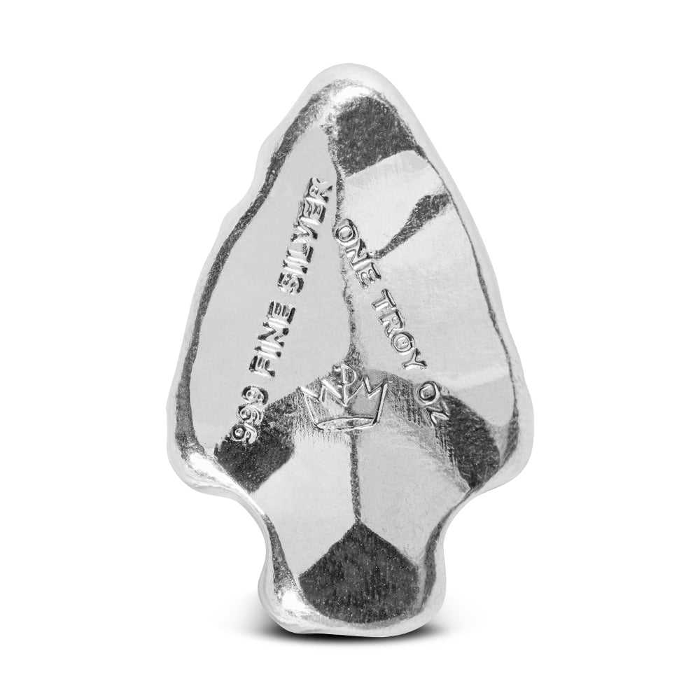 1 oz .999 Fine Silver Arrowhead Monarch Precious Metals 3D Art Bar