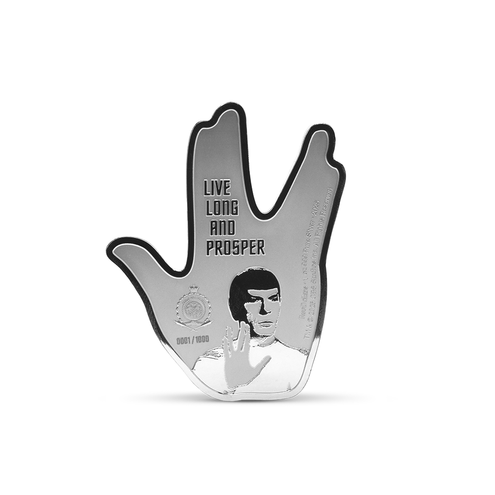 Star Trek The Vulcan Salute coin back