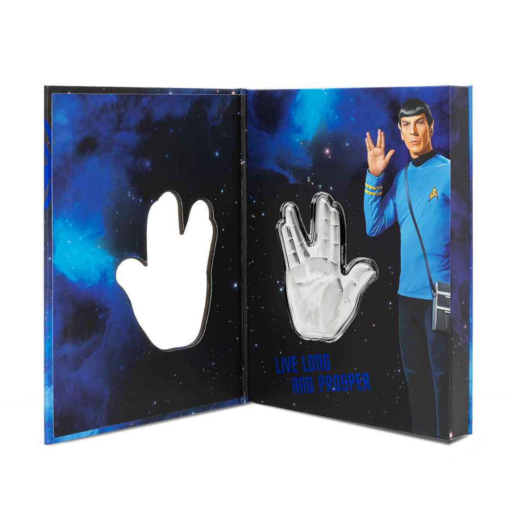 Star Trek The Vulcan Salute packaging open