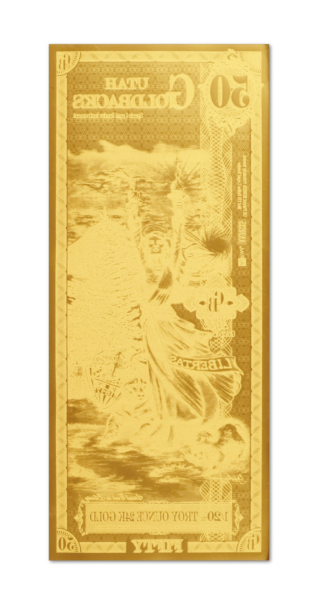 Utah 50 Goldback (Classic Artwork) — back