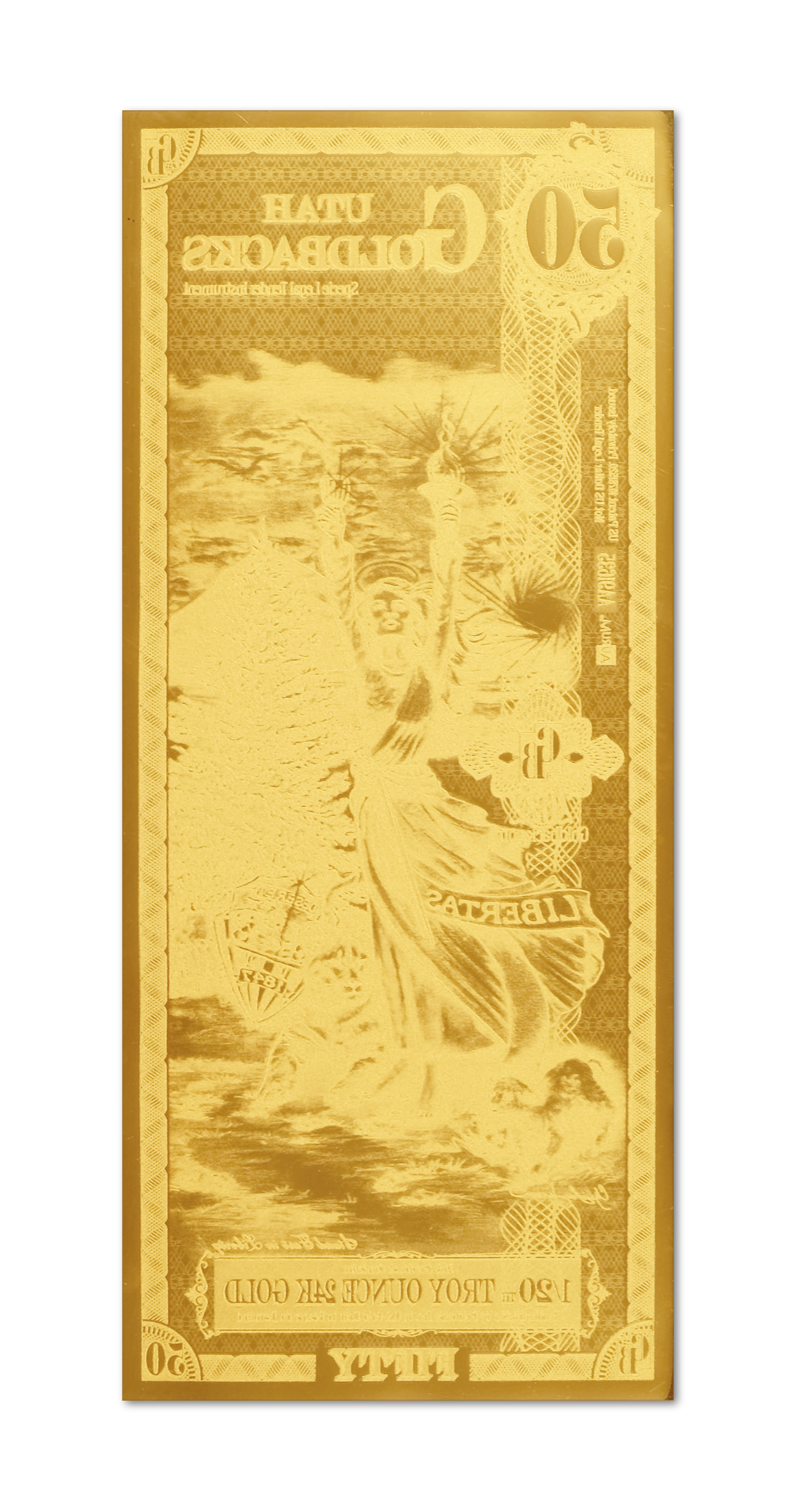 Utah 50 Goldback (Classic Artwork) — back