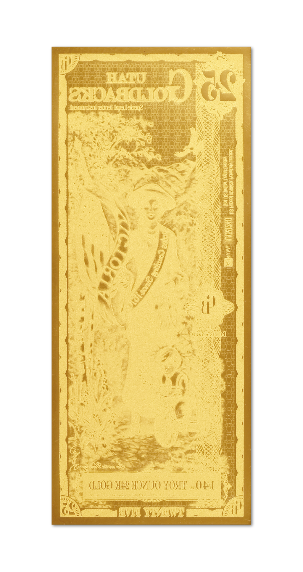 Utah 25 Goldback (Classic Artwork) — back