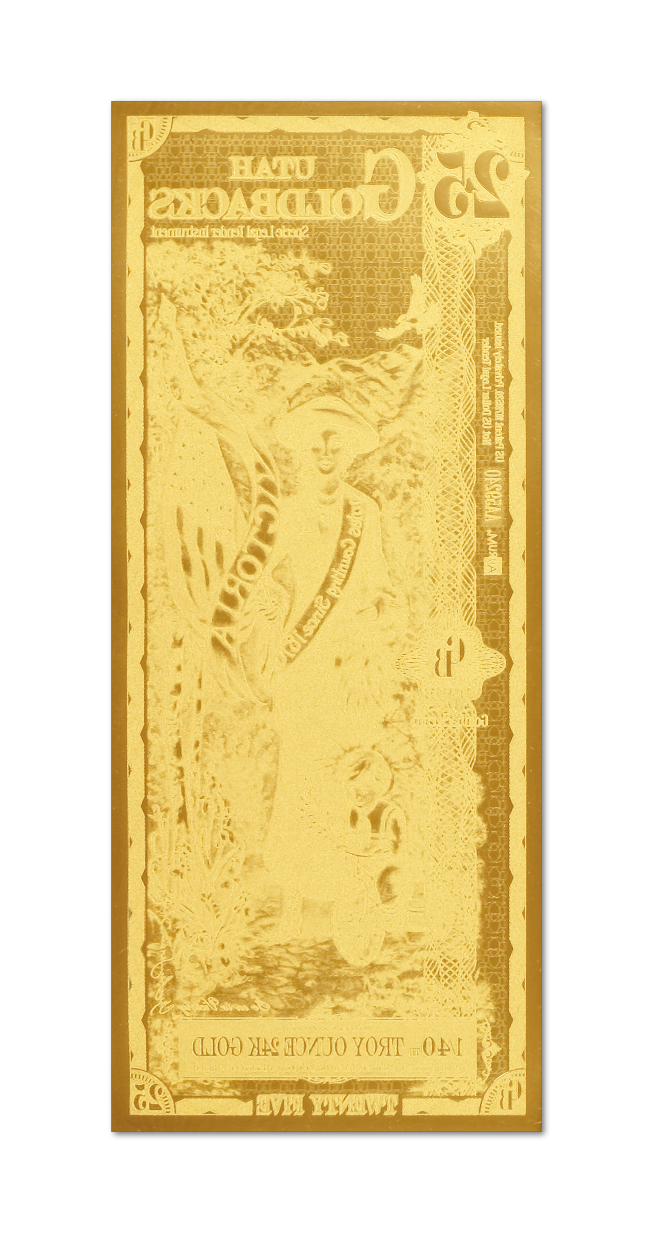 Utah 25 Goldback (Classic Artwork) — back