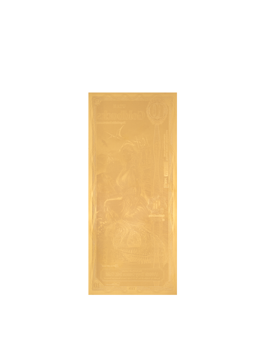 Utah 10 Goldback (Modern Artwork) — back