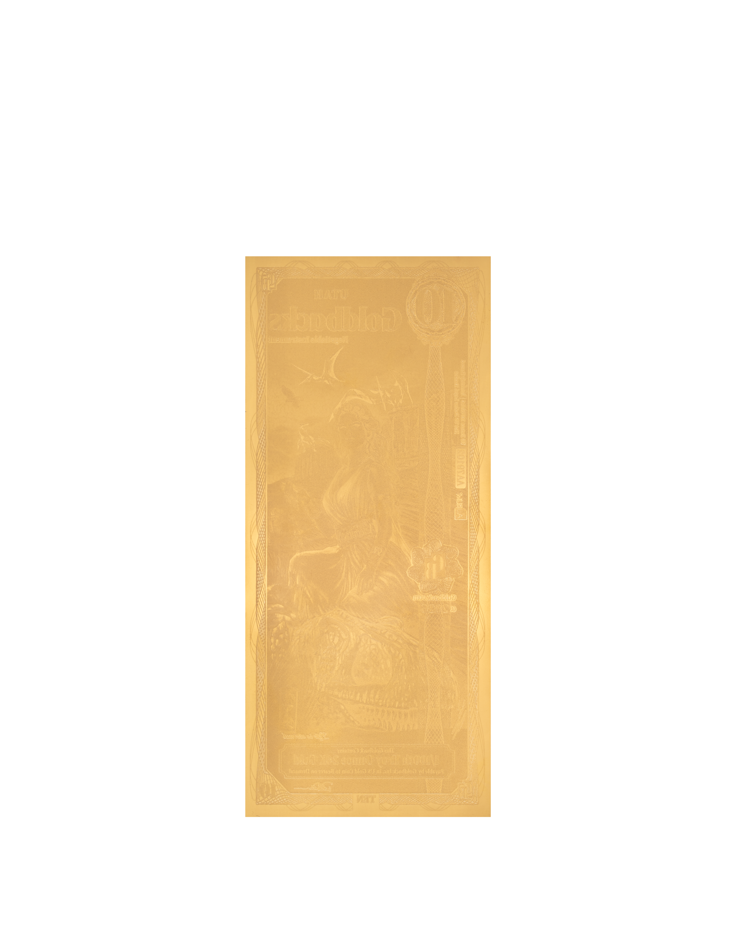 Utah 10 Goldback (Modern Artwork) — back