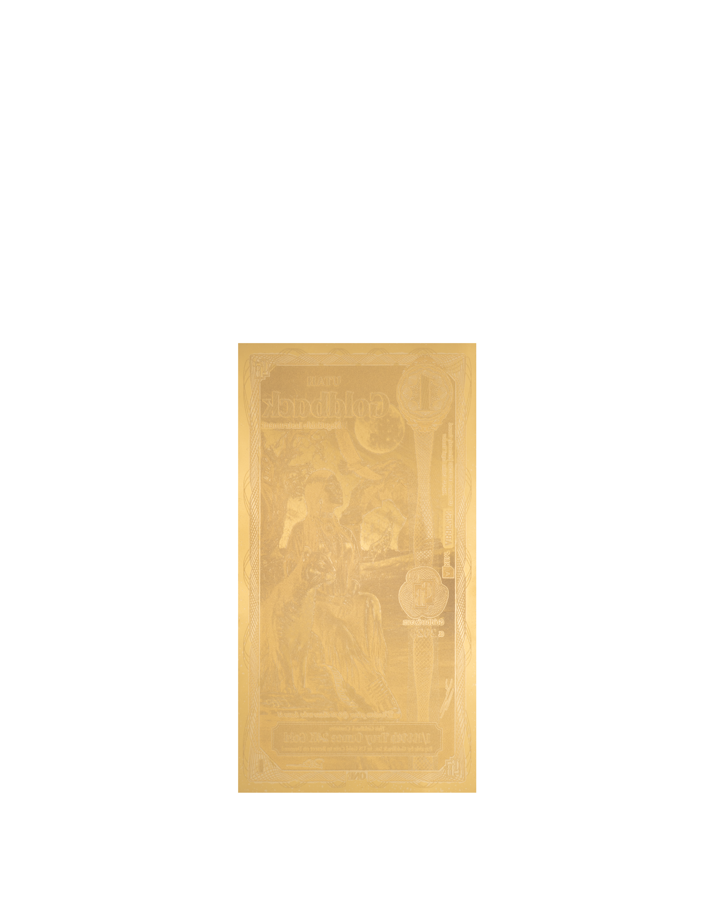 Utah 1 Goldback (Modern Artwork) — back