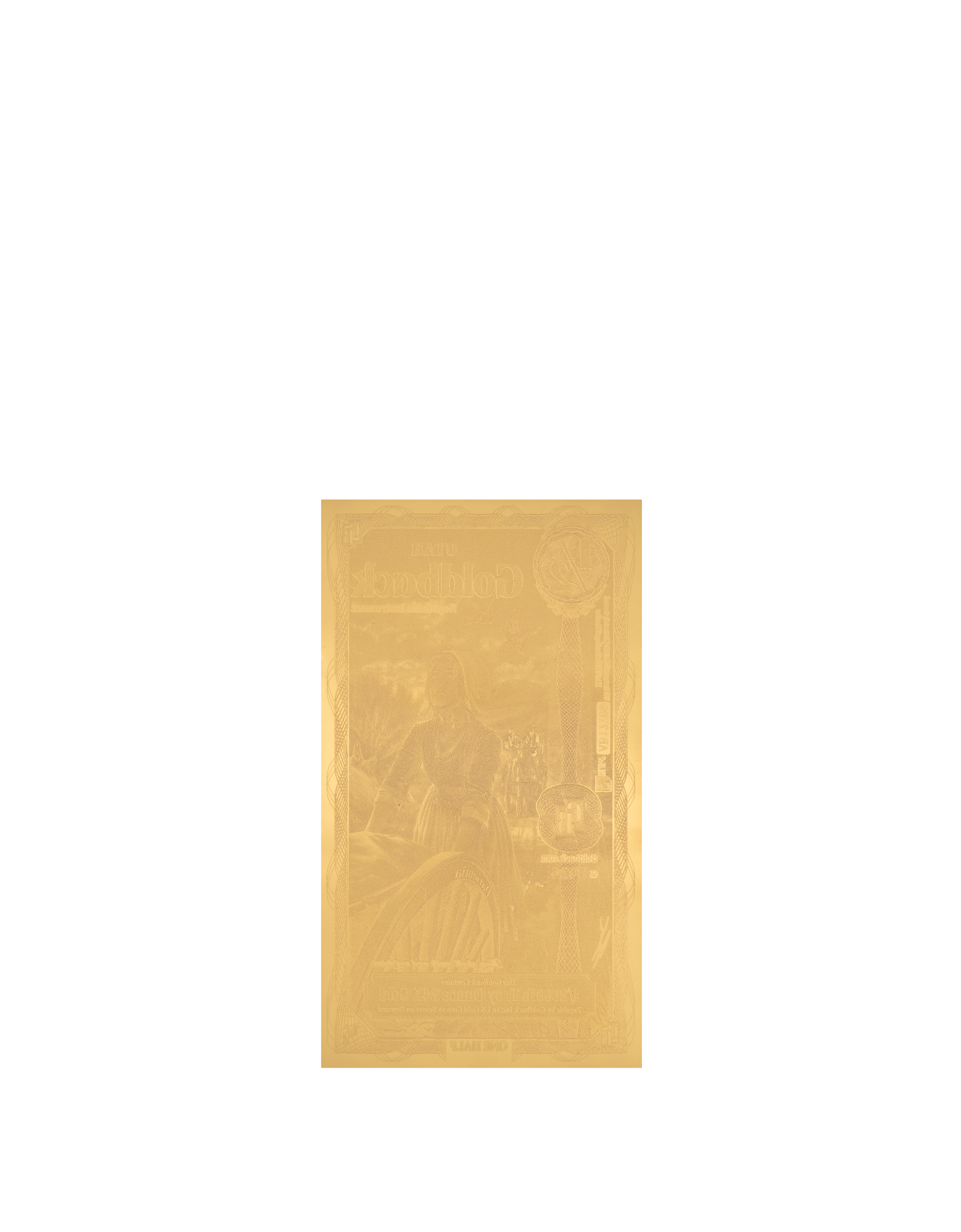 Utah 1/2 Goldback (Modern Artwork) — back