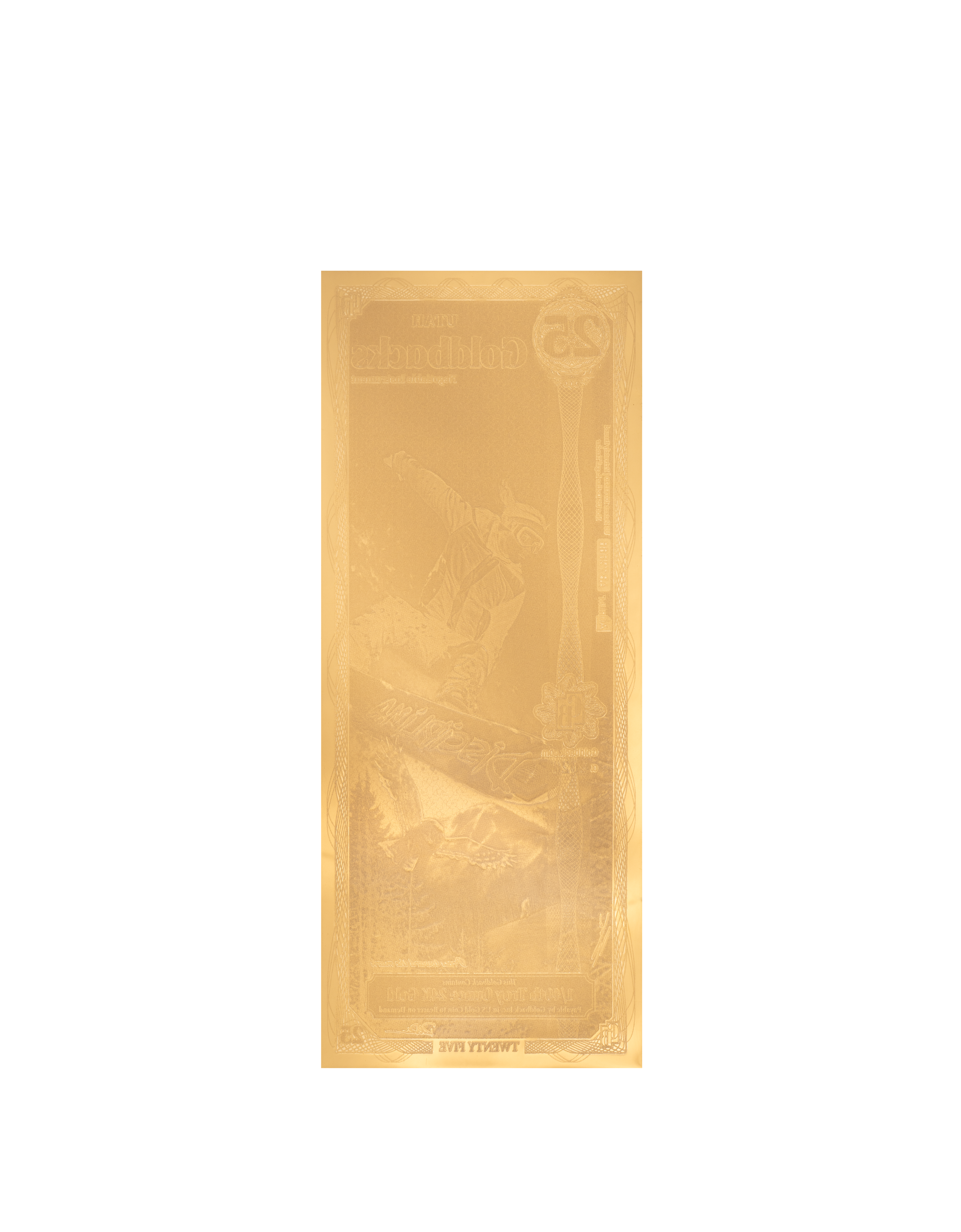 Utah 25 Goldback (Modern Artwork) — back