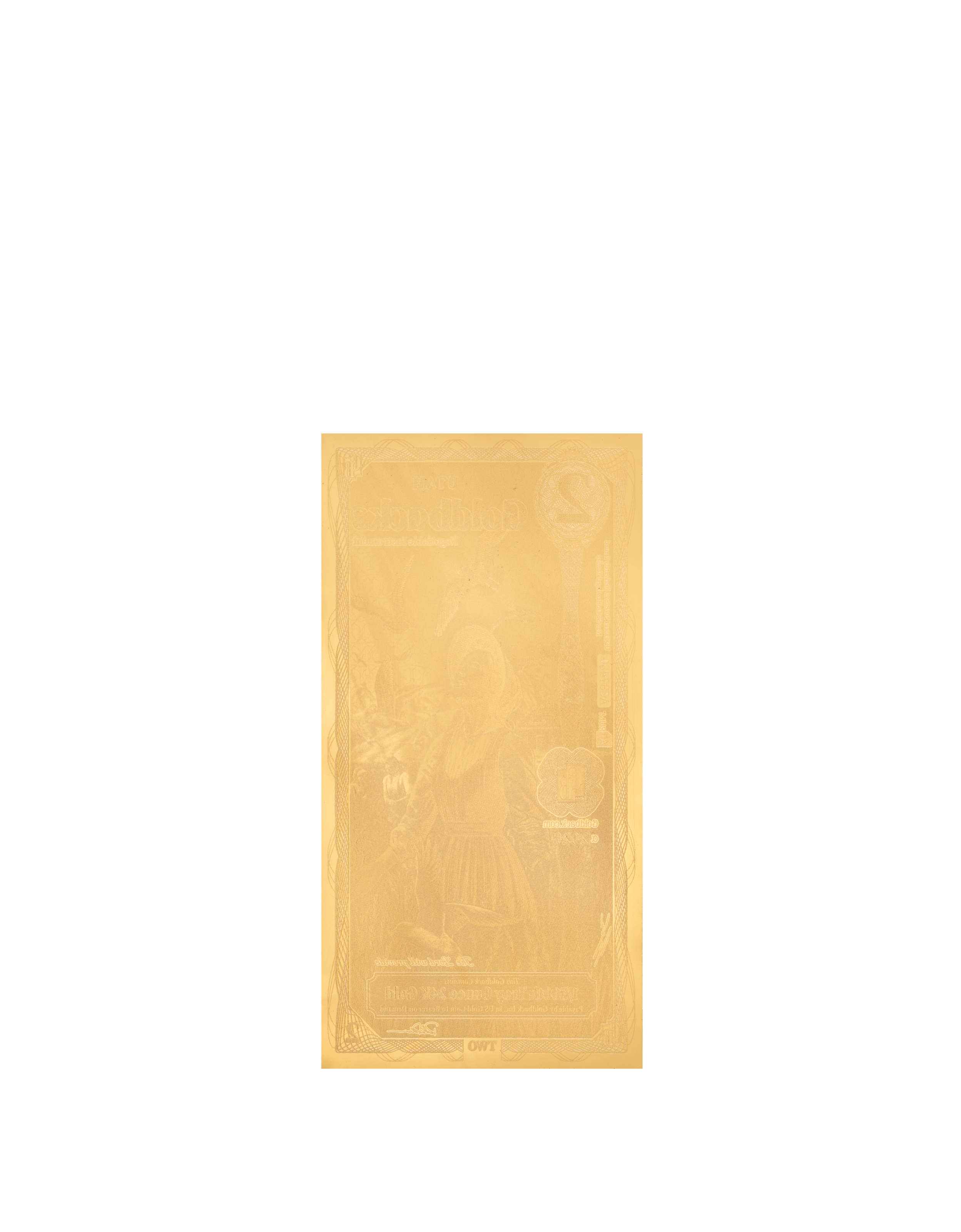Utah 2 Goldback (Modern Artwork) — back