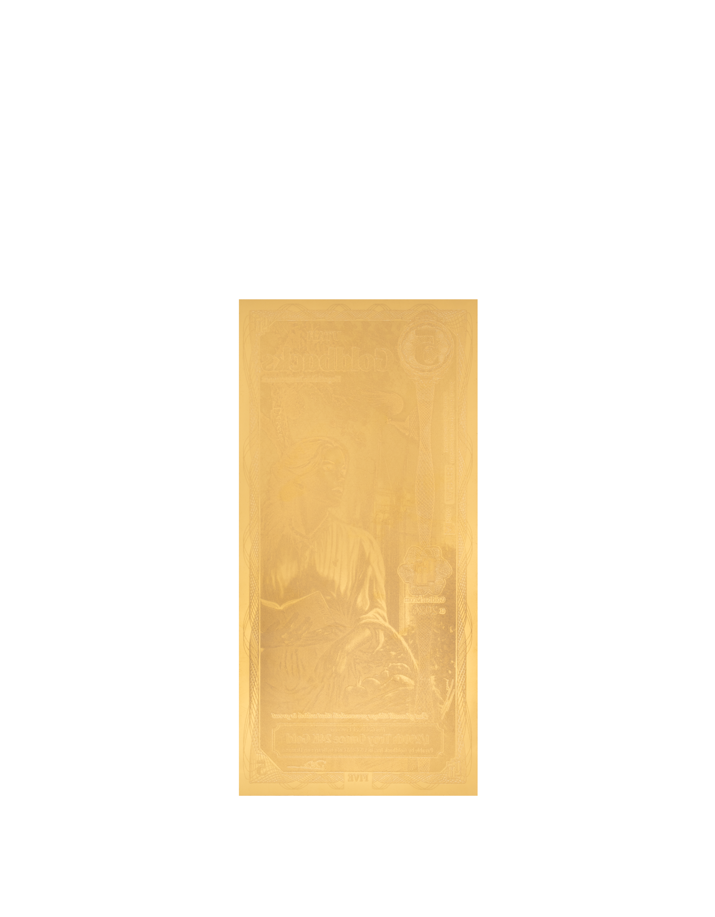 Utah 5 Goldback (Modern Artwork) — back