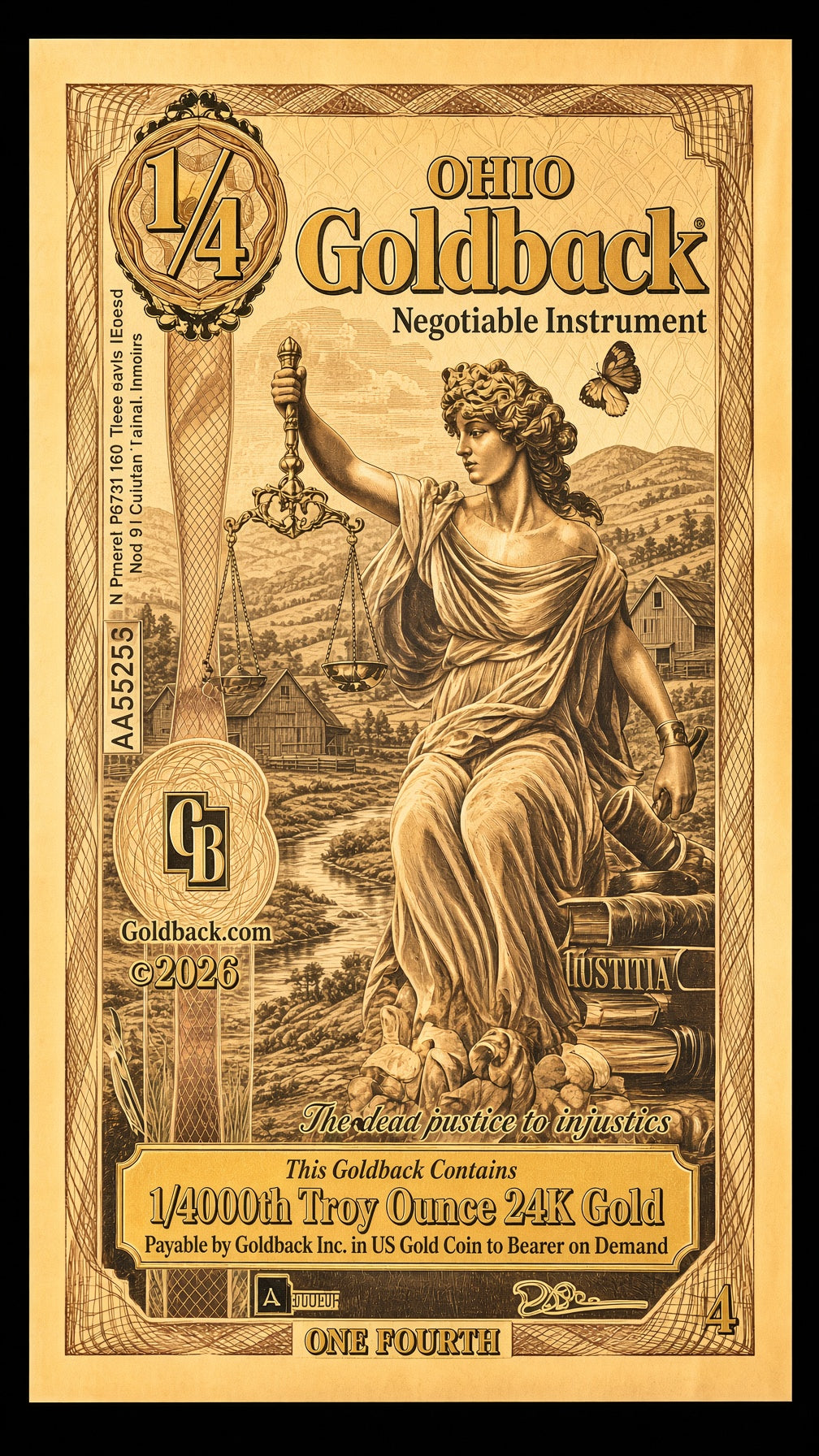 Ohio 1/4 Goldback