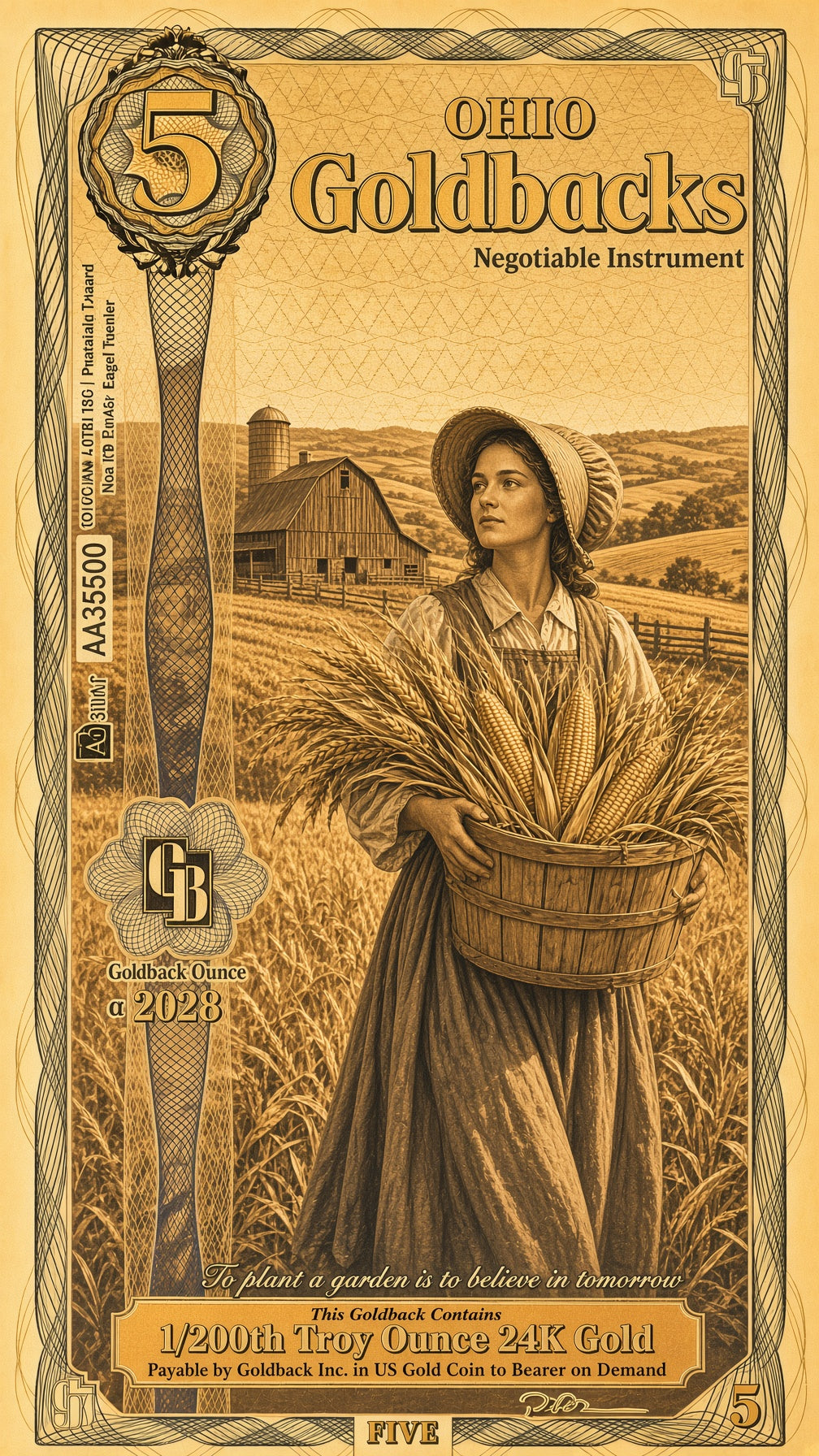 Ohio 5 Goldback