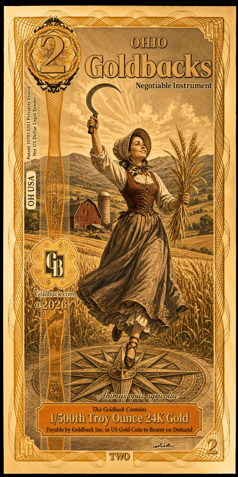 Ohio 2 Goldback
