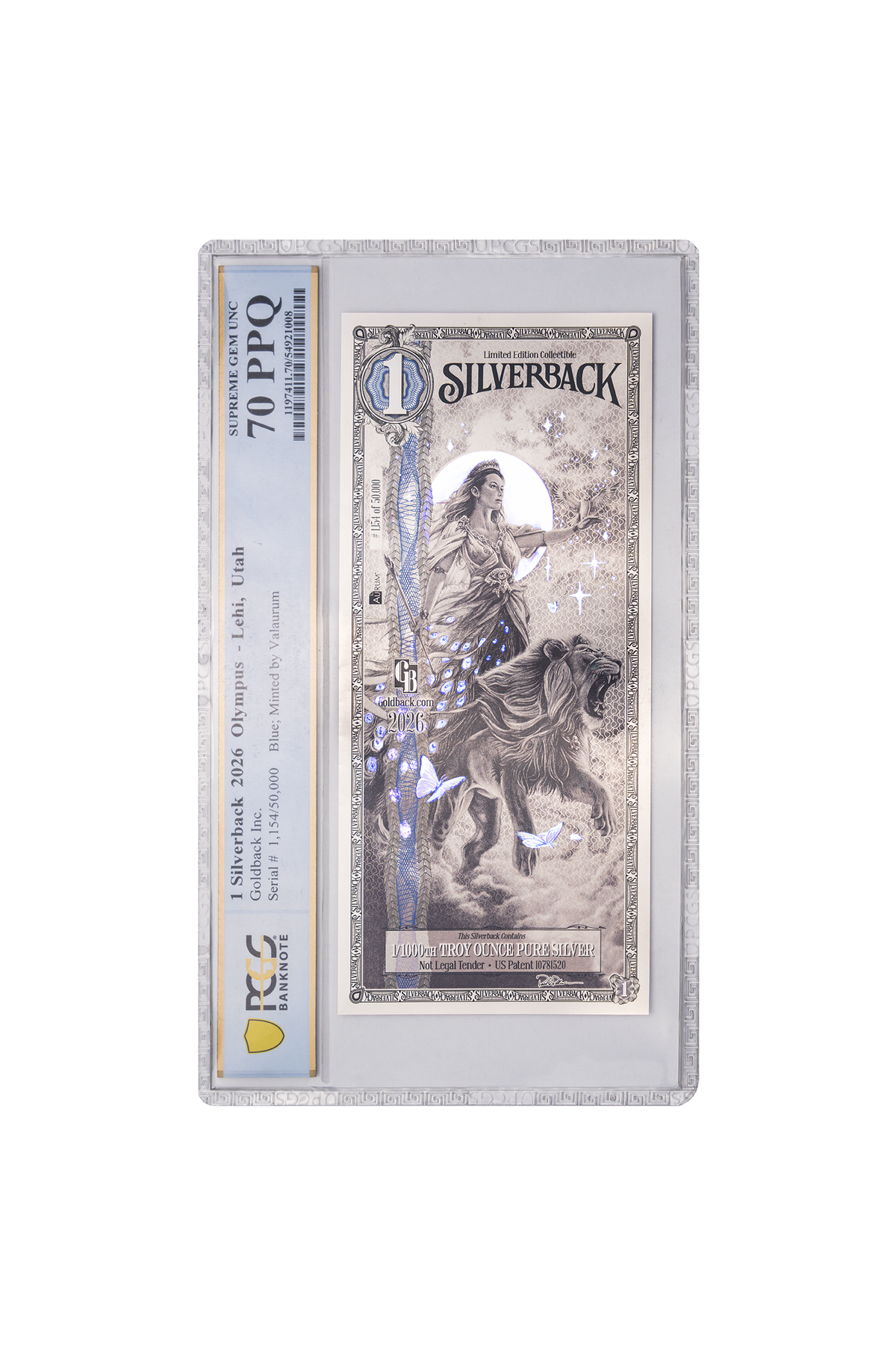 2026 Hera Silverback Graded Standard under UV light