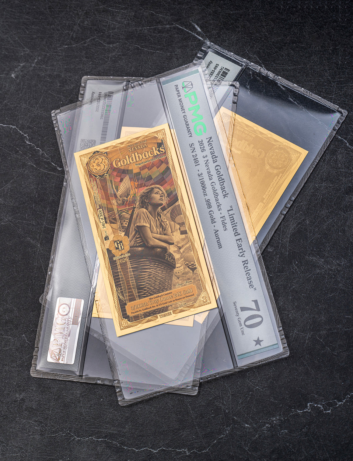 Limited Early Release Nevada 3 Goldback studio photo 8