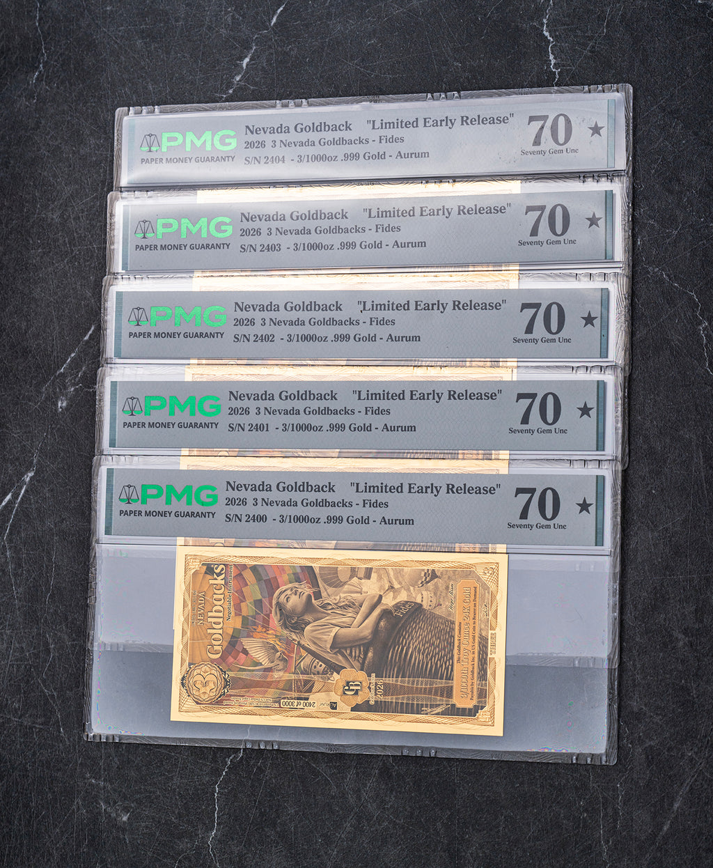 Limited Early Release Nevada 3 Goldback studio photo 12