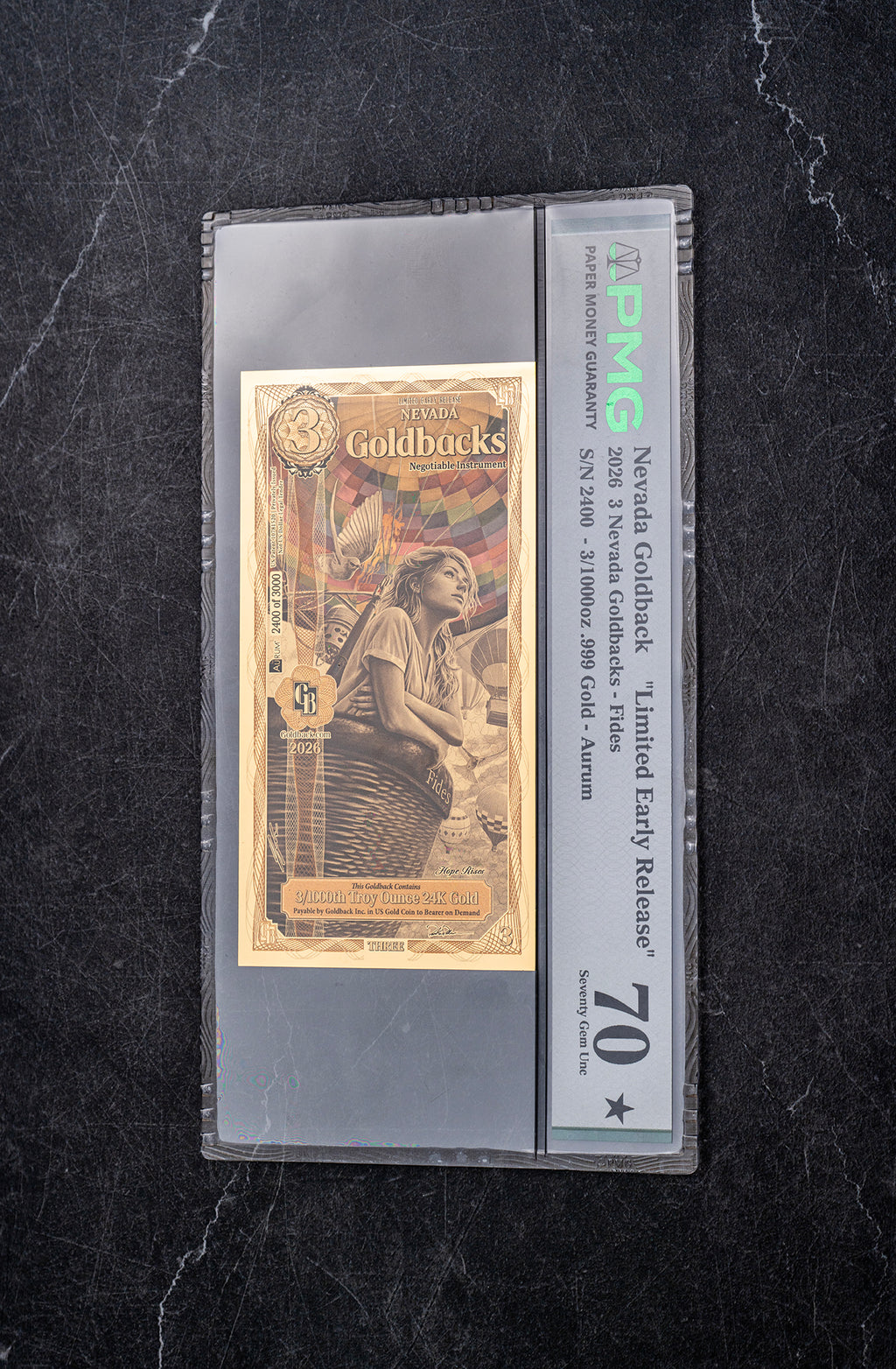 Limited Early Release Nevada 3 Goldback studio photo 14