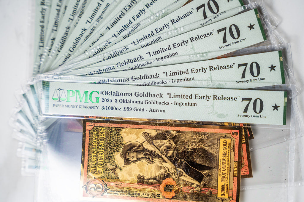 Oklahoma 3 Goldback LER graded studio